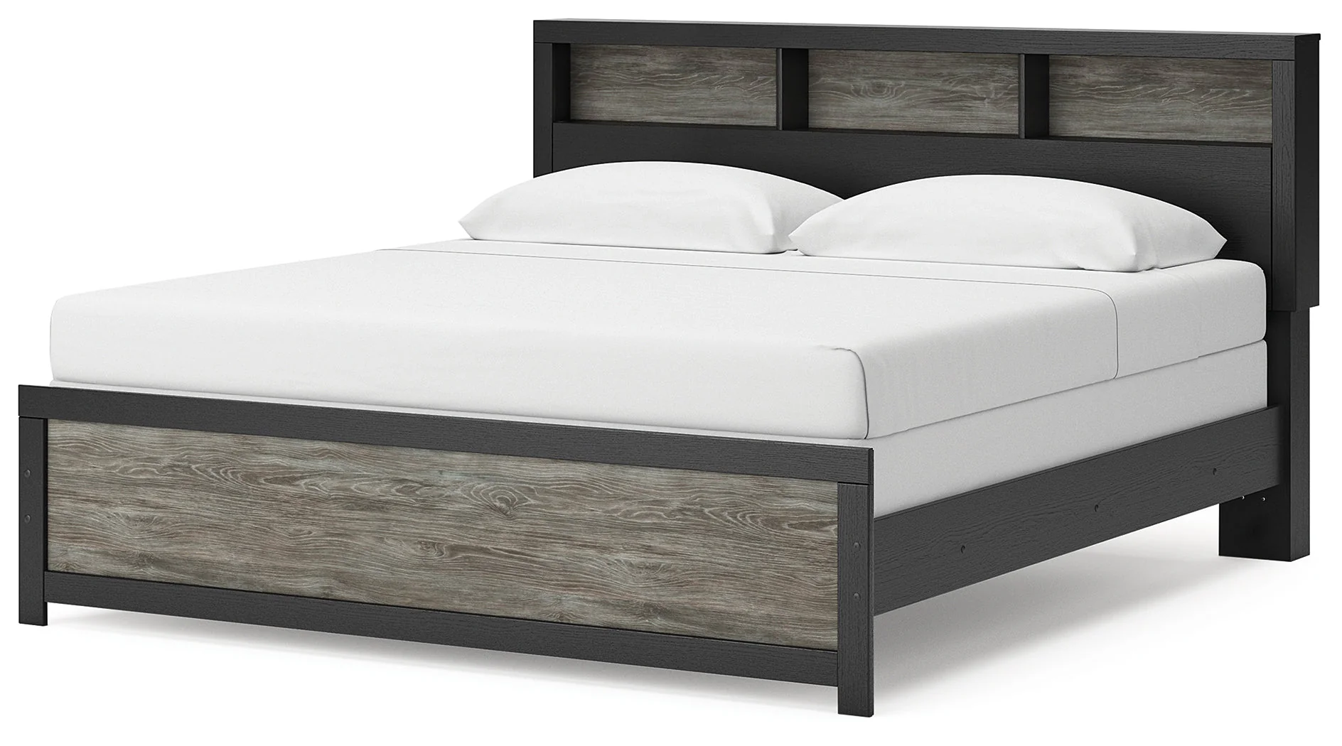 Broachmyn Black/Gray King Bookcase Bed - Image 2
