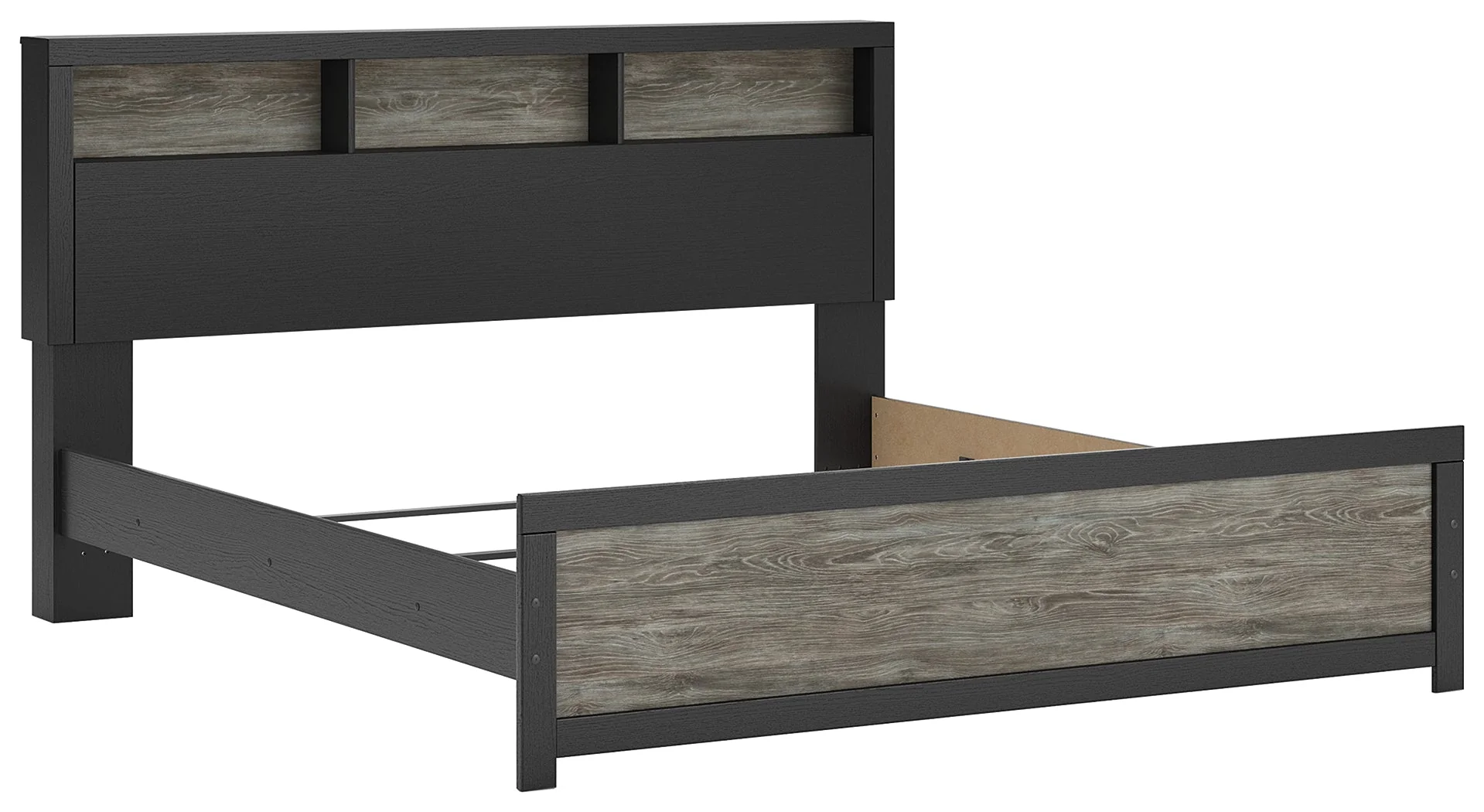Broachmyn Black/Gray King Bookcase Bed - Image 3