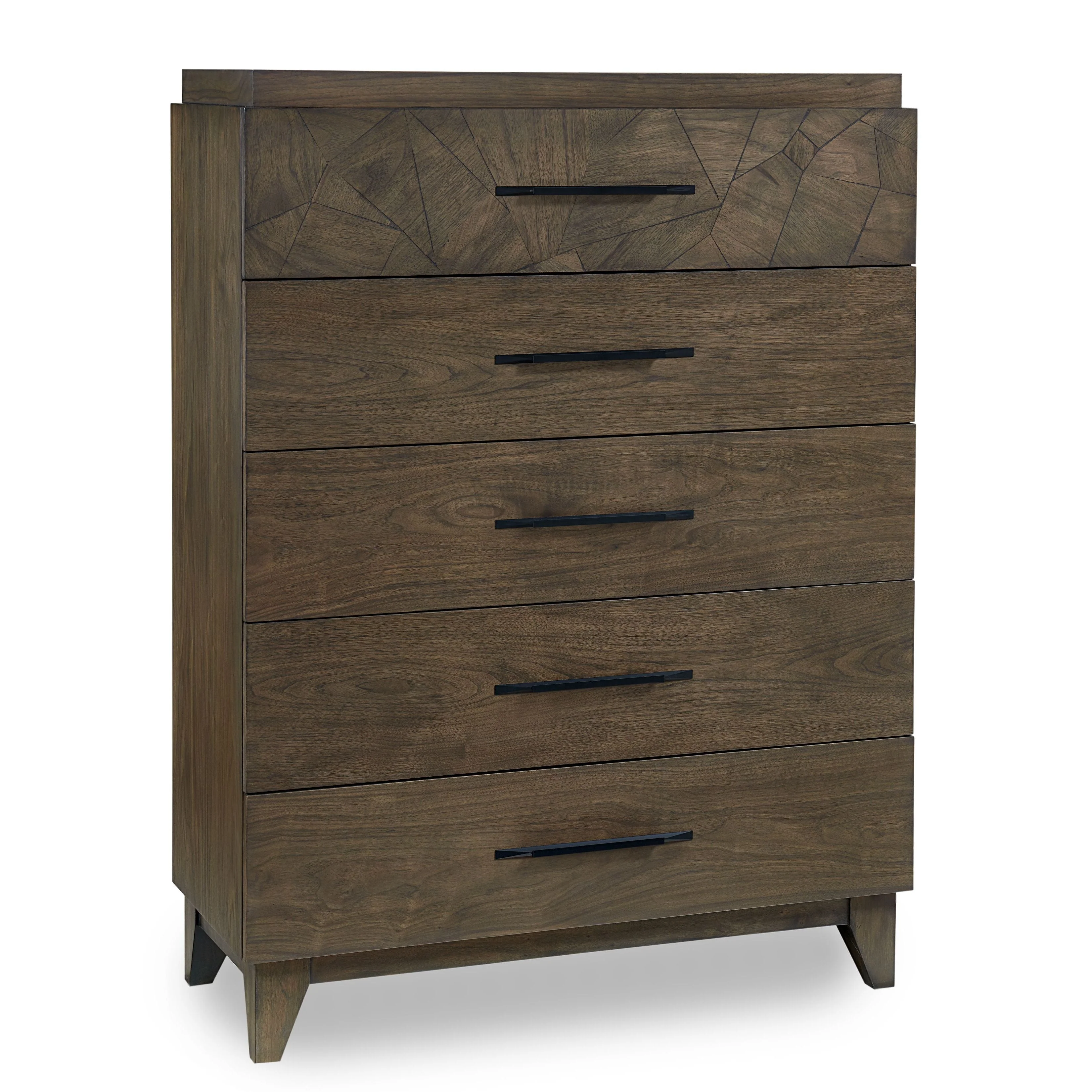 Broderick Five-Drawer Chest  in Wild Oats Brown - Image 4