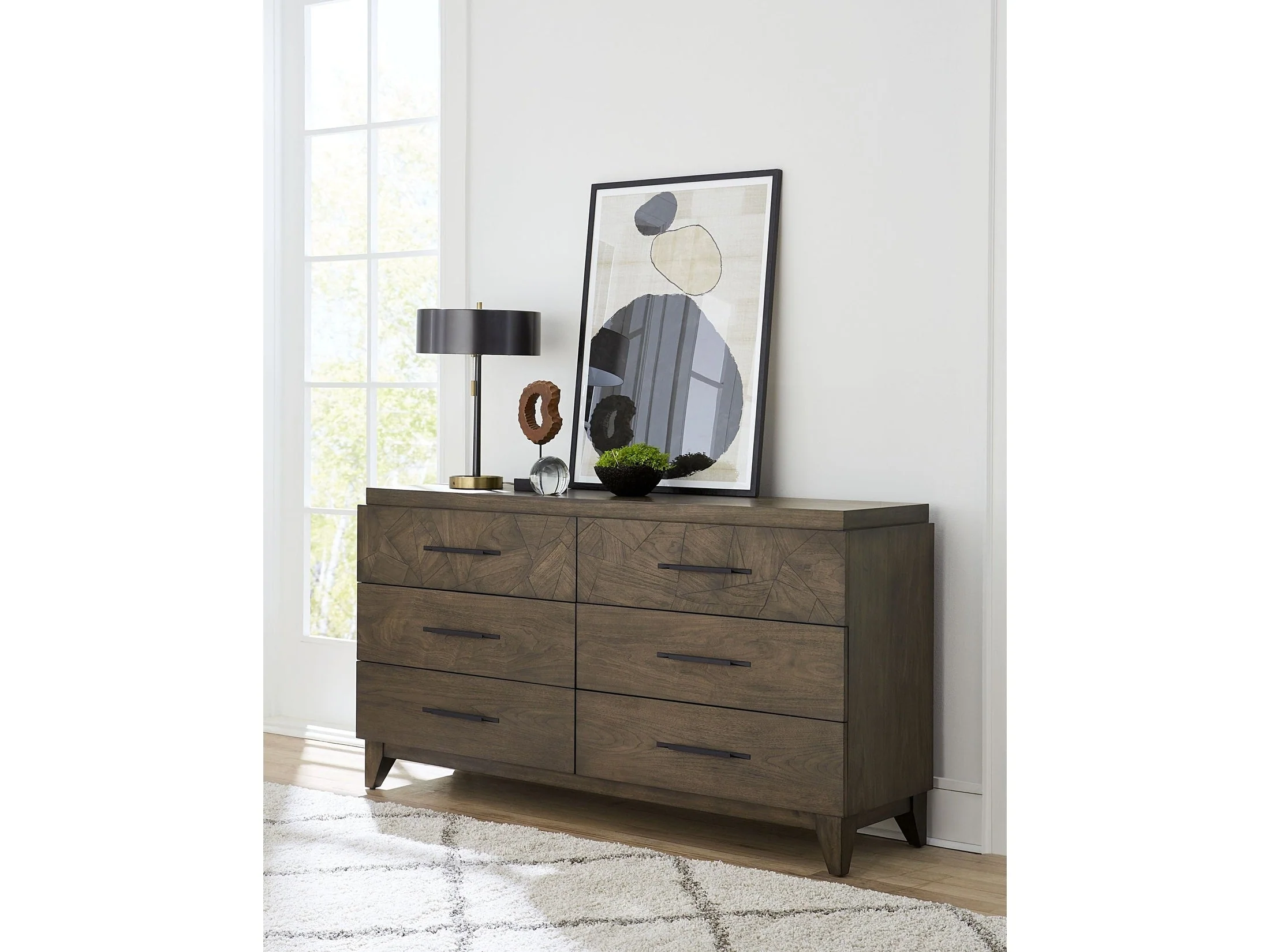 Broderick Six-Drawer Dresser  in Wild Oats Brown