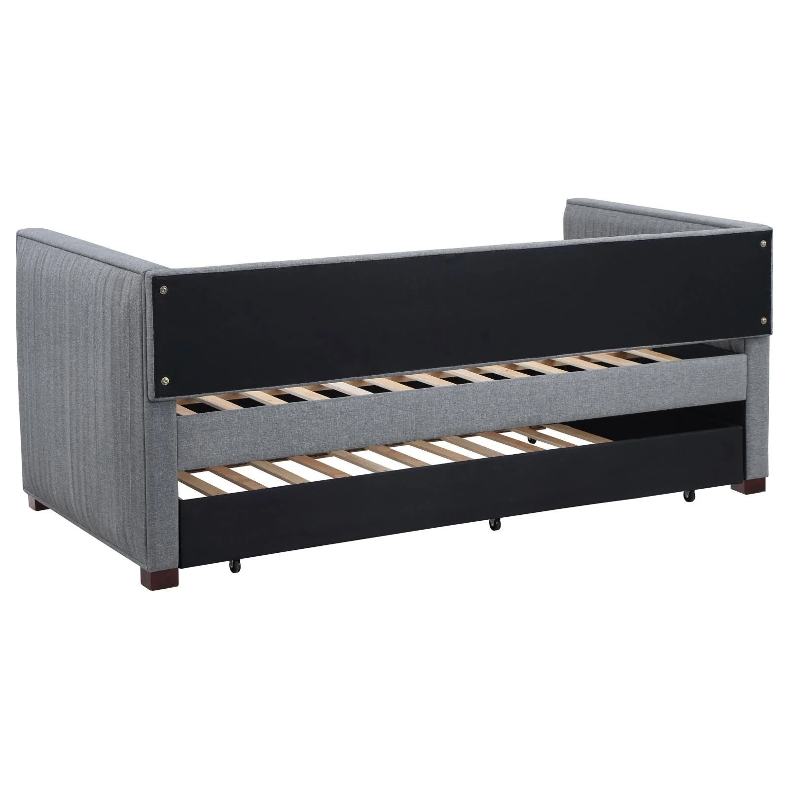 Brodie Gray Upholstered Twin Daybed with Trundle - Image 5