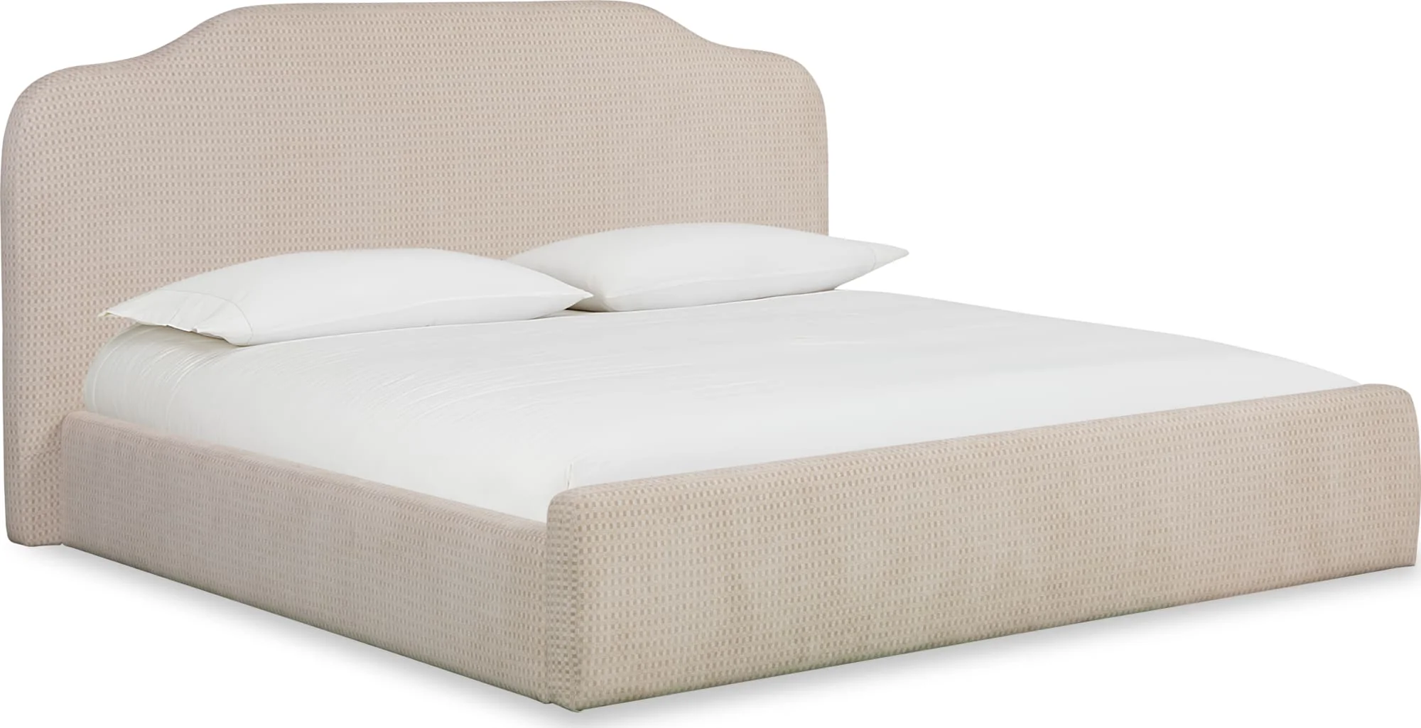 Bronson Pasadena Cottage Cream King Upholstered Bed - Image 3