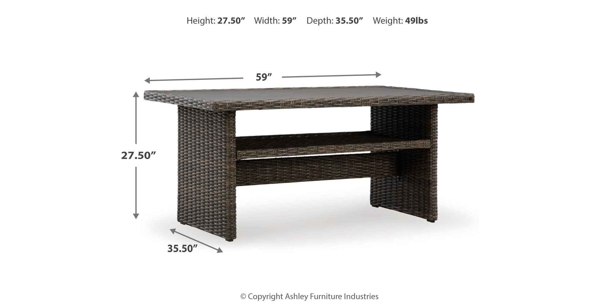 Brook Ranch Brown Outdoor Sectional Set with Lounge Chair and Coffee Table - Image 9