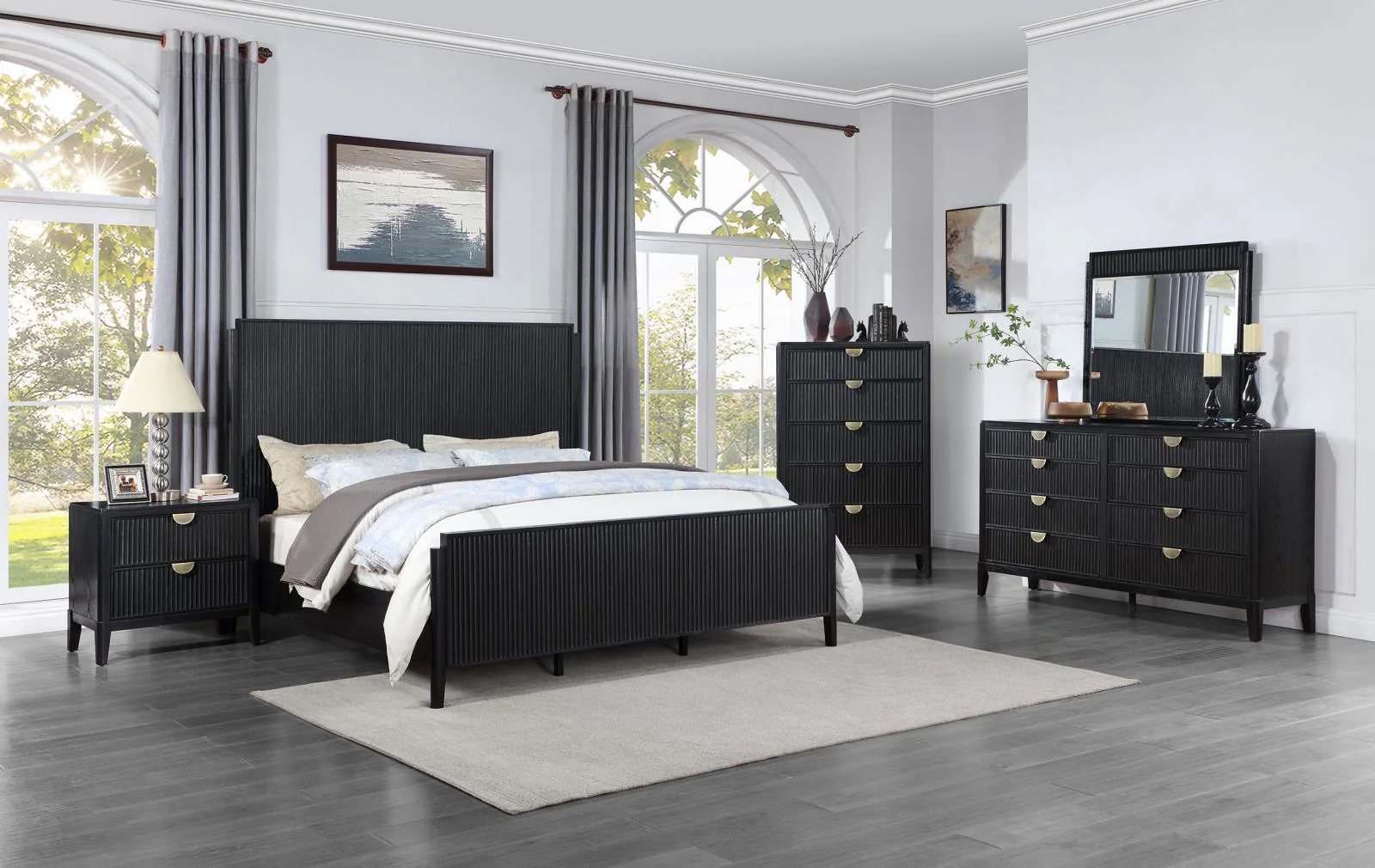 Brookmead 5-drawer Bedroom Chest Black - Image 12
