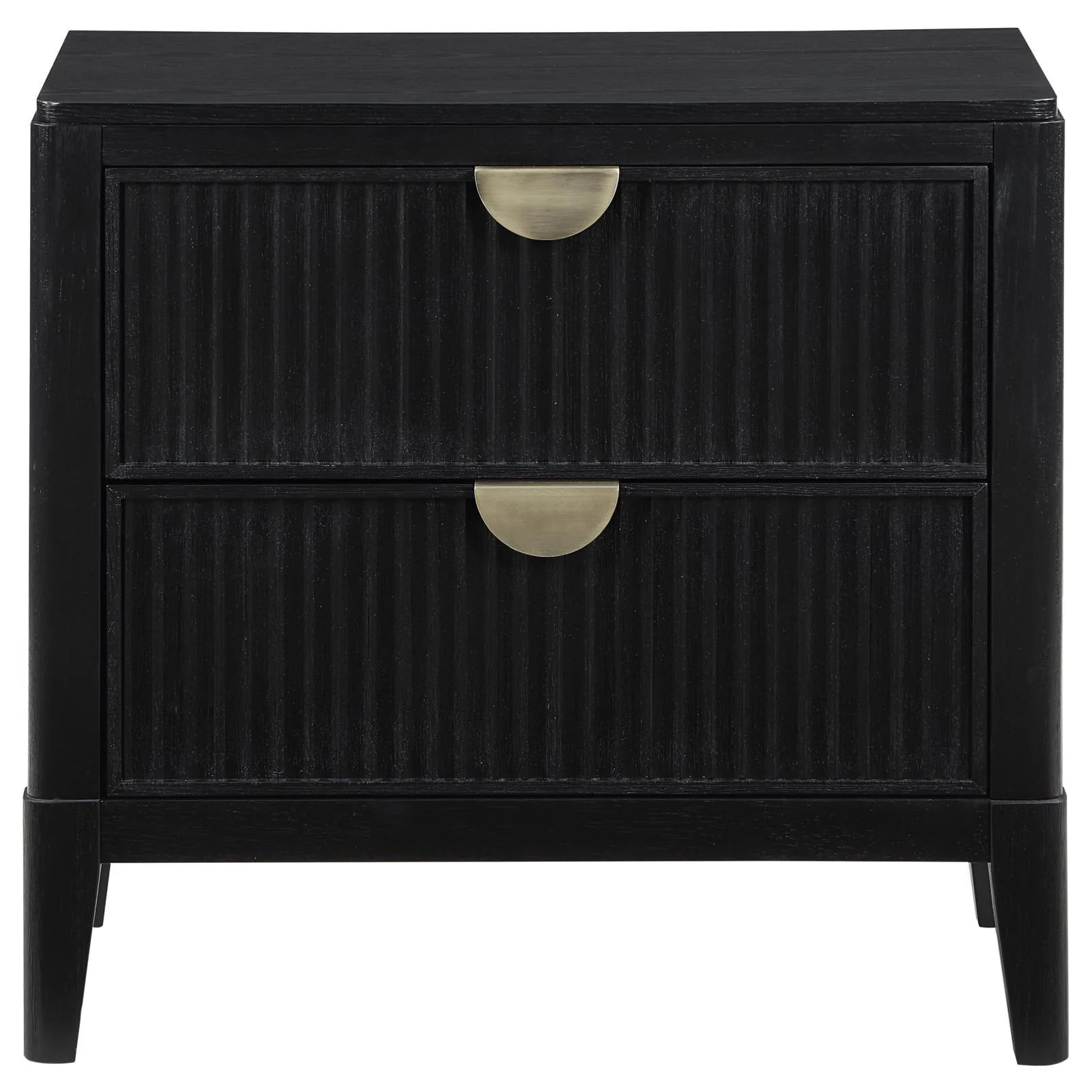 Brookmead Black 2-Drawer Nightstand - Image 2