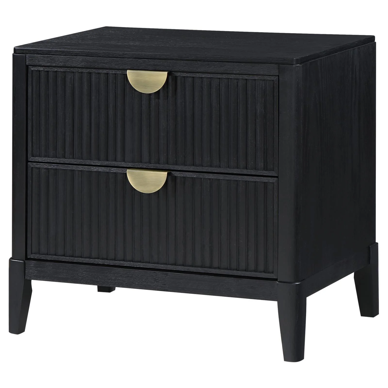 Brookmead Black 2-Drawer Nightstand - Image 3