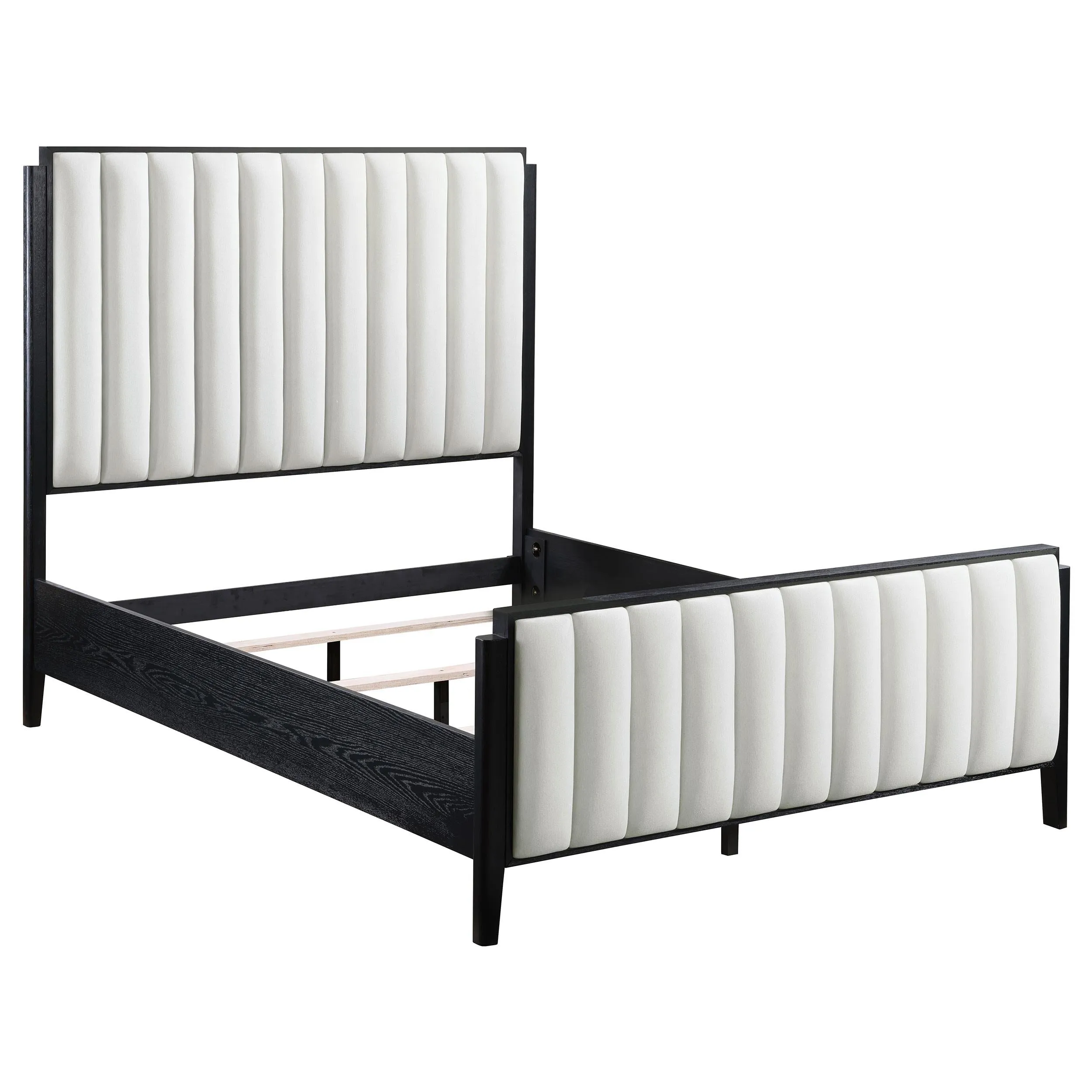 Brookmead Black 4-Piece Upholstered Queen Bedroom Set - Image 3