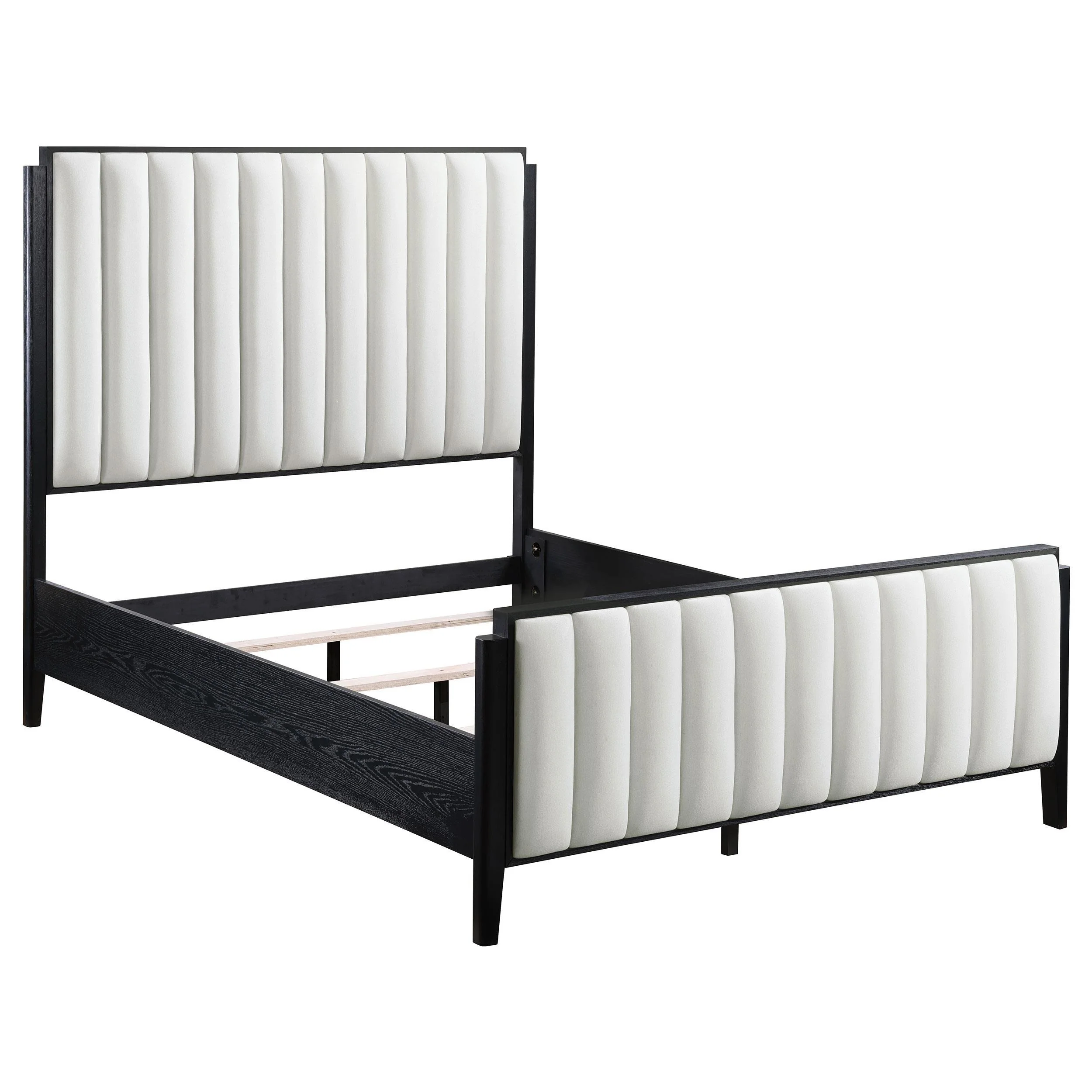 Brookmead Black 60-inch Upholstered Eastern King Bed - Image 3