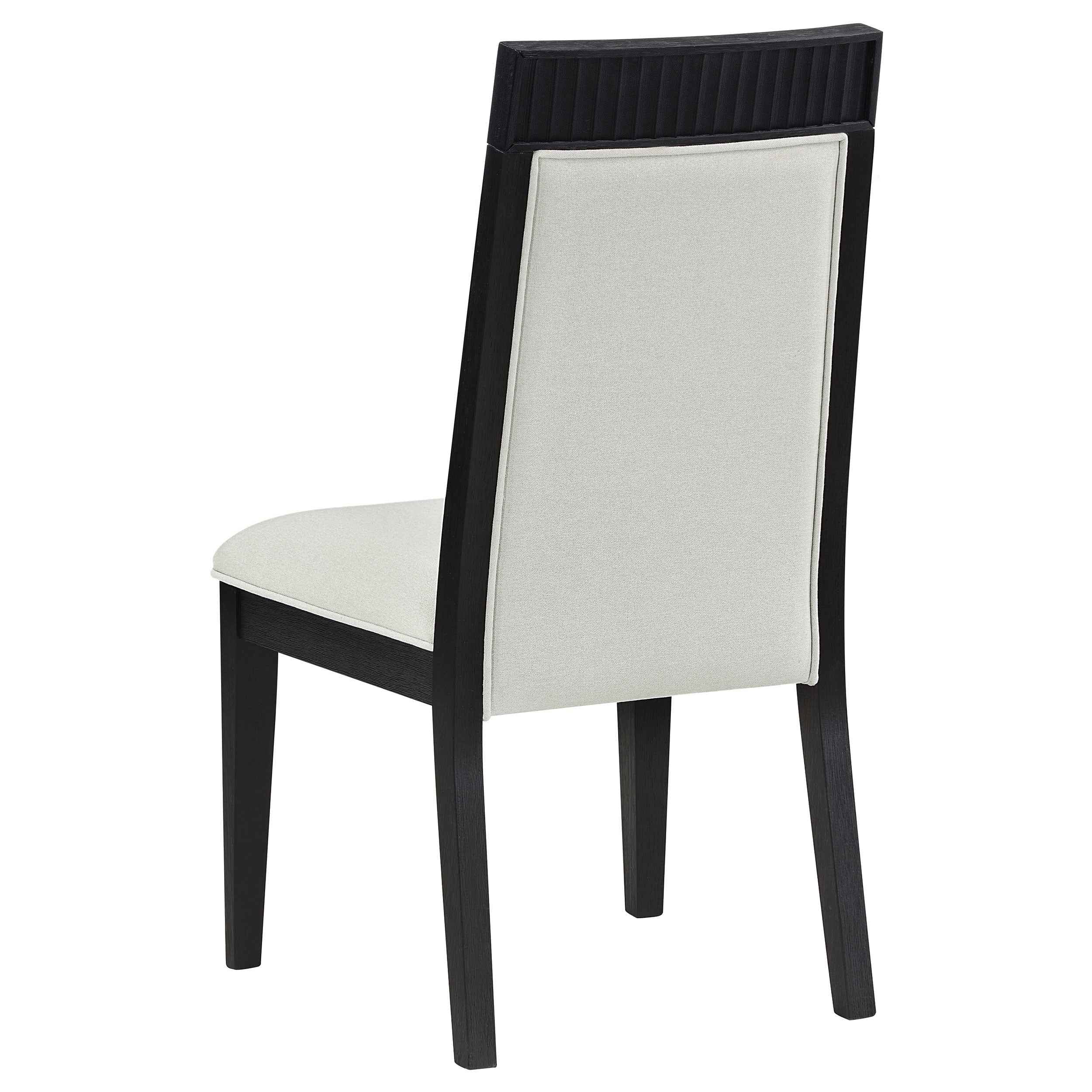 Brookmead Black/Ivory 7-piece Extension Leaf Dining Table Set - Image 9