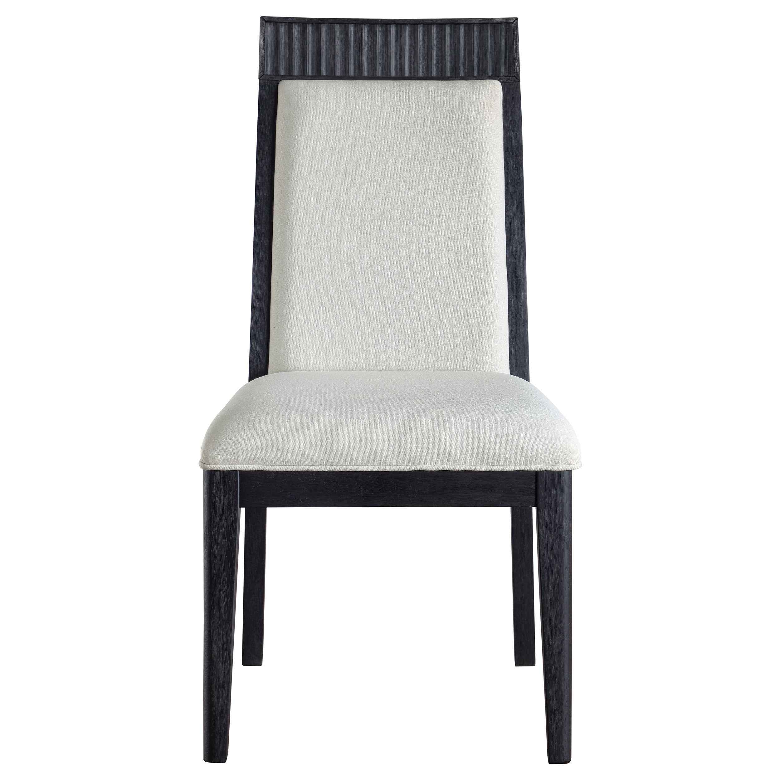 Brookmead Black/Ivory 9-piece Extension Leaf Dining Table Set - Image 8