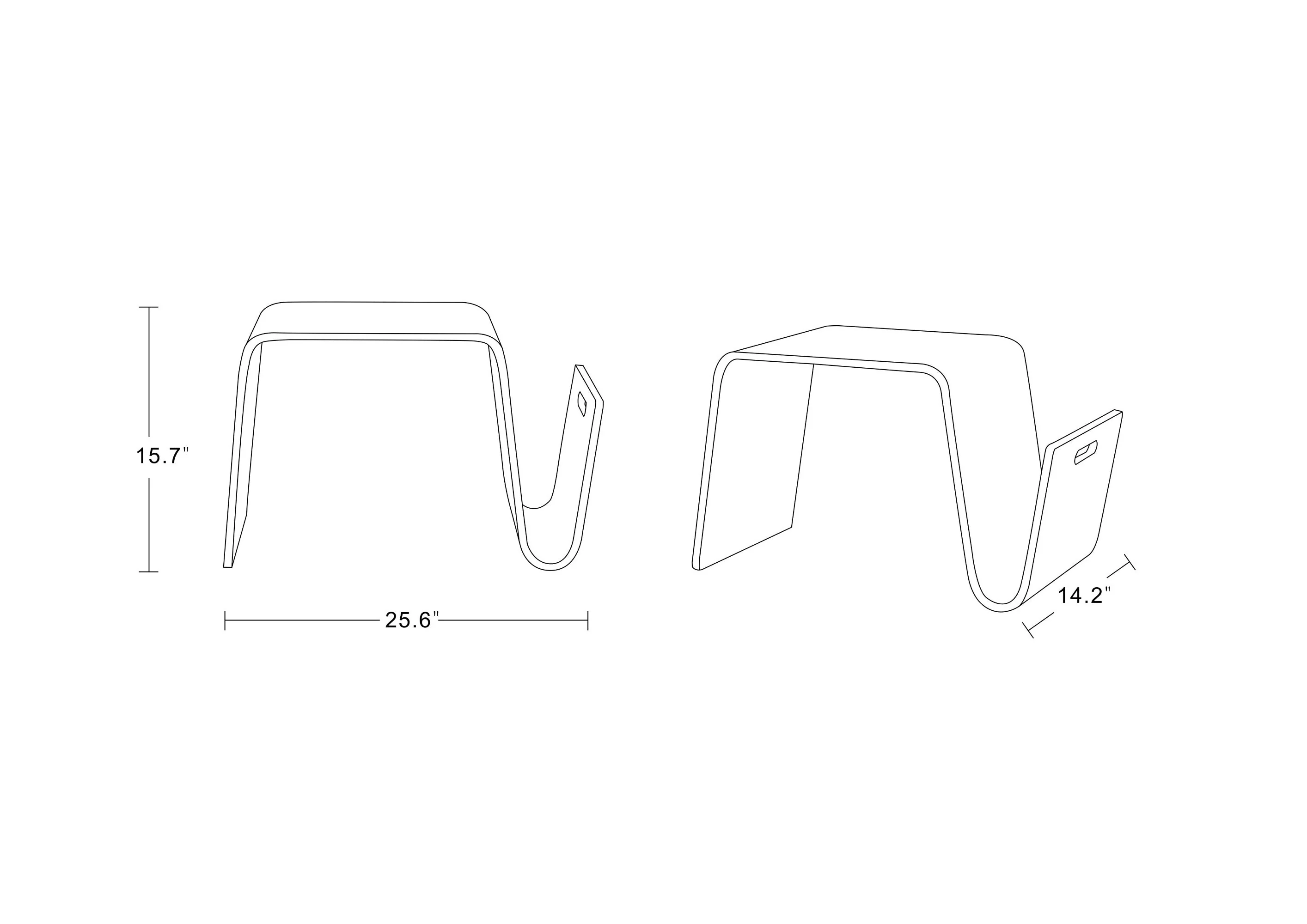 Brookside End Table in Black - Image 3