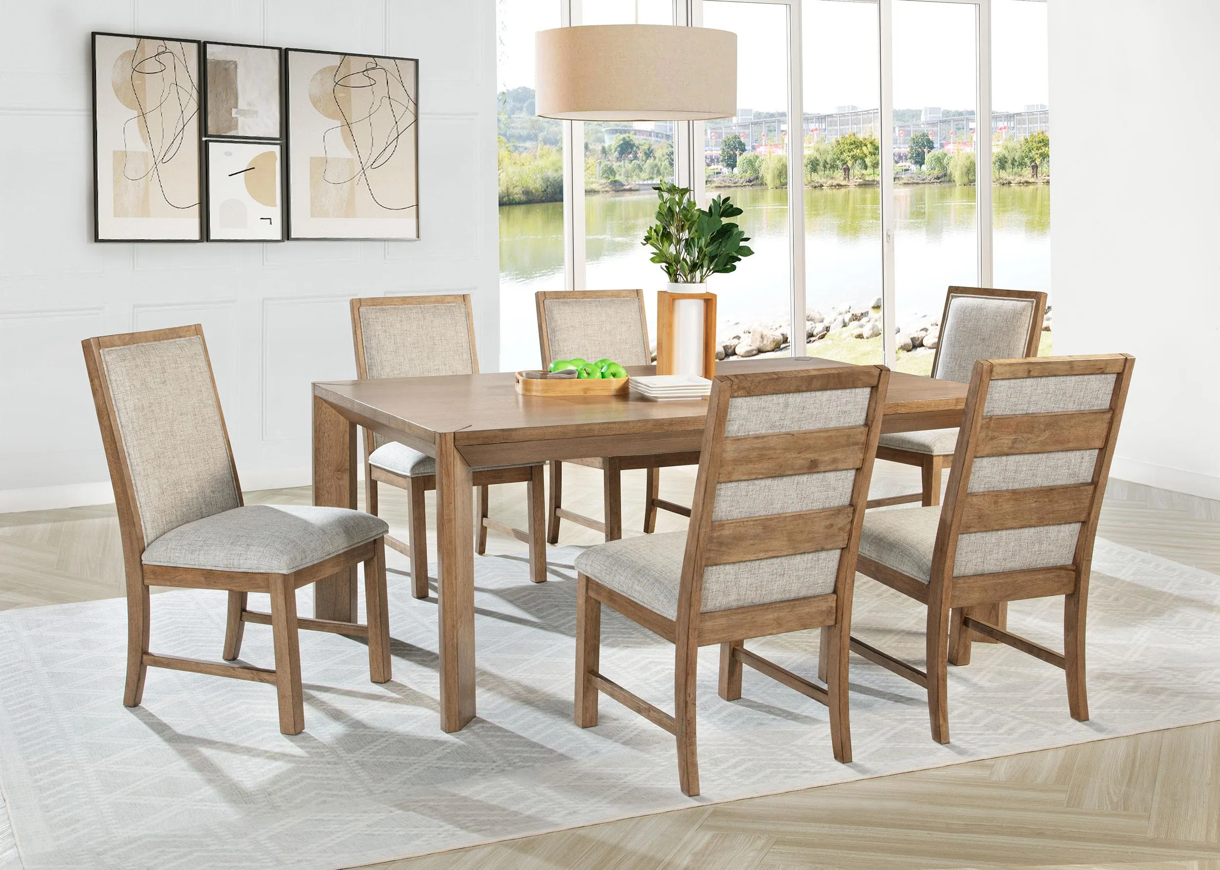 Bruner Natural Brown Rectangular Dining Table - Image 8