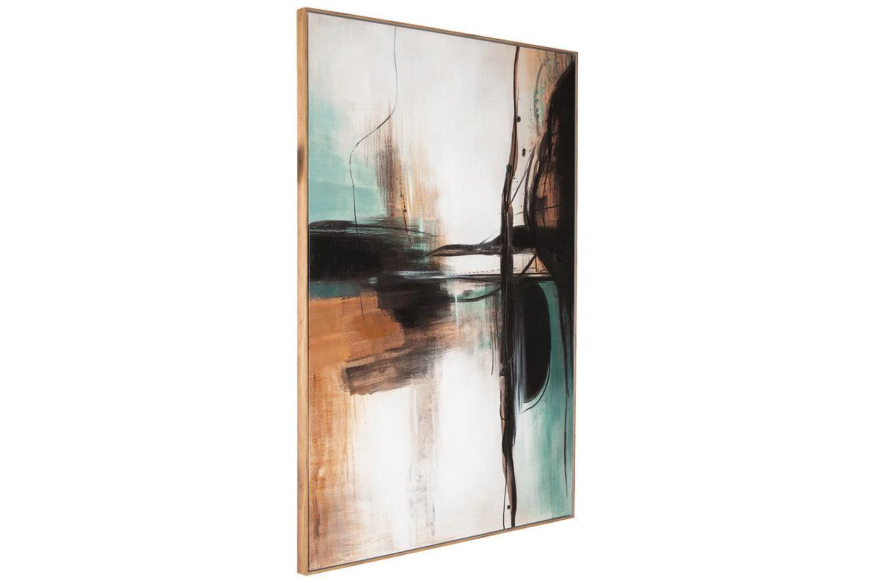 Brunonia Teal/Orange/Black Wall Art - Image 2