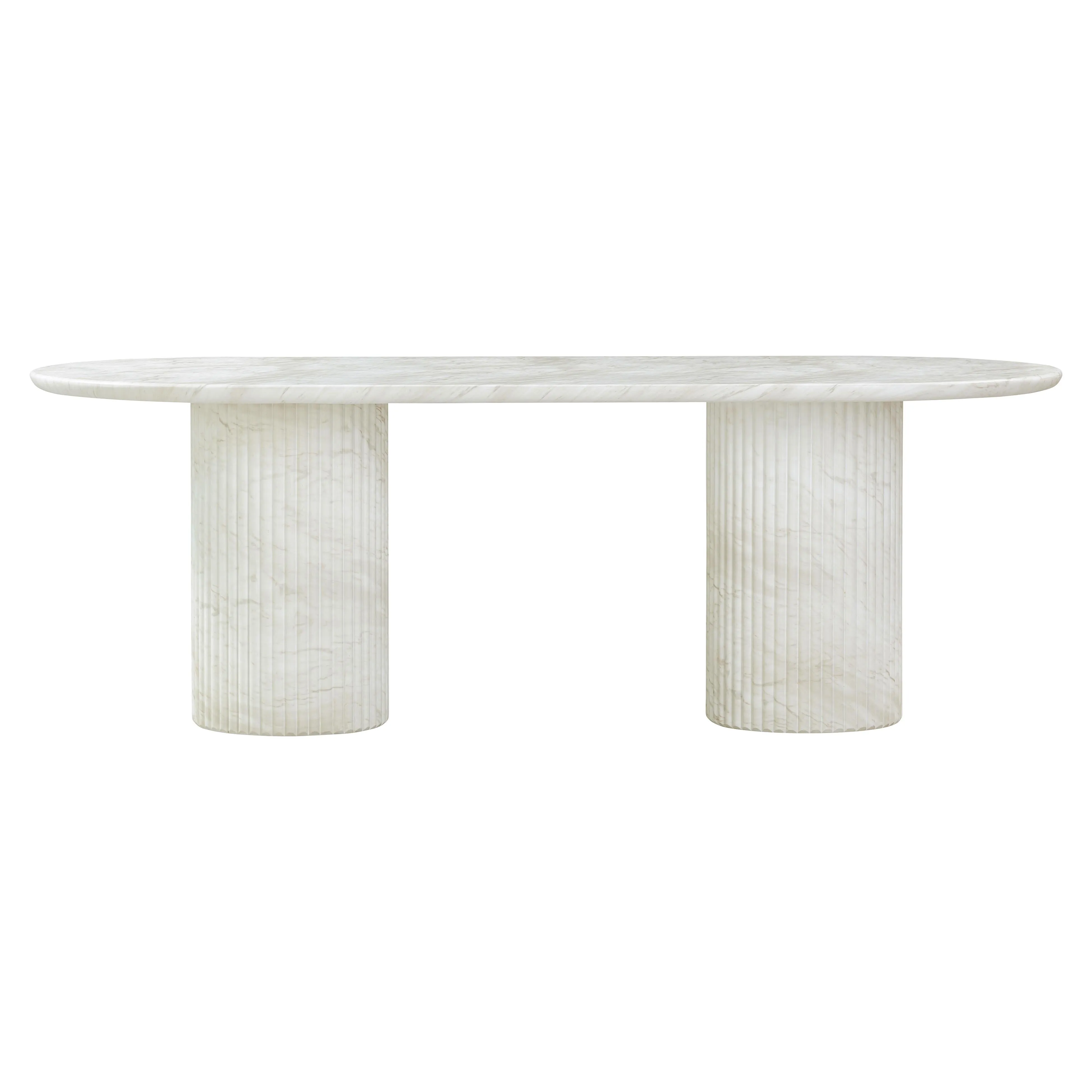 Brut Concrete Patterned Indoor/Outdoor 86" Oval Dining Table - Image 10
