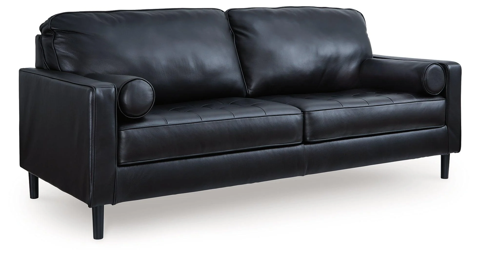 Bryceview Onyx Leather Sofa - Image 2