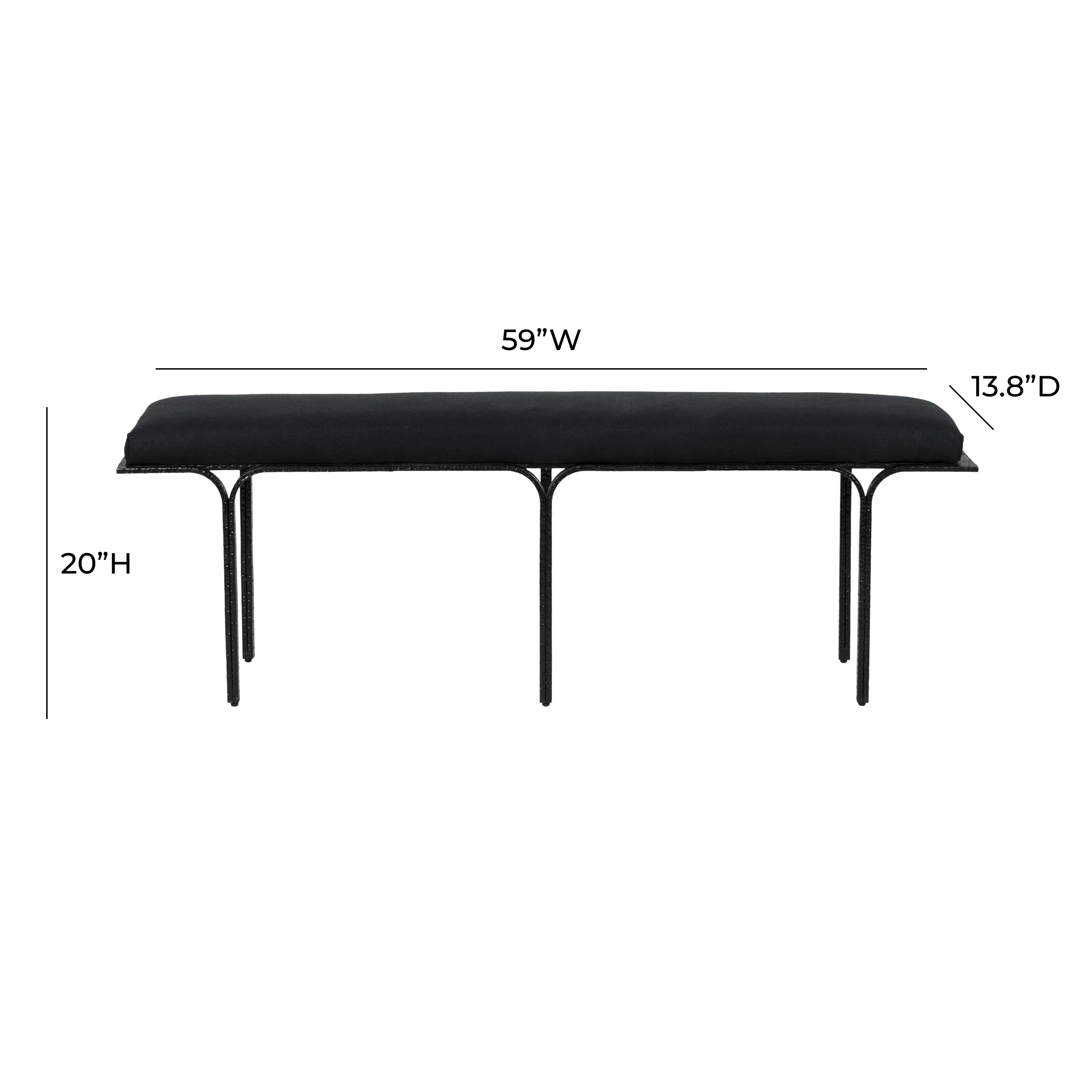 Bryn Black Bench - Image 6