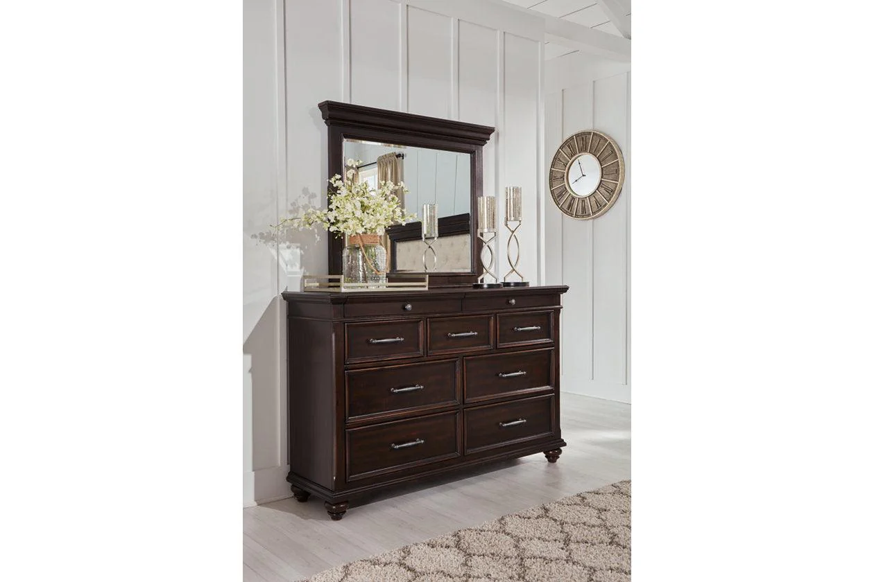 Brynhurst Dark Brown Bedroom Mirror (Mirror Only) - Image 4