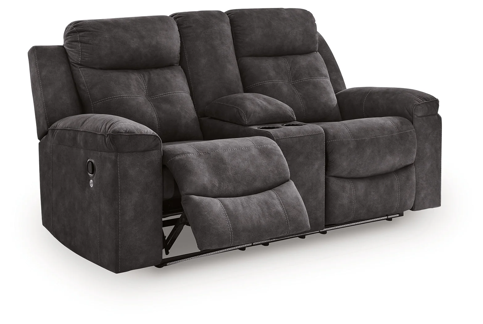 Brysonview Charcoal Reclining Loveseat with Console - Image 4