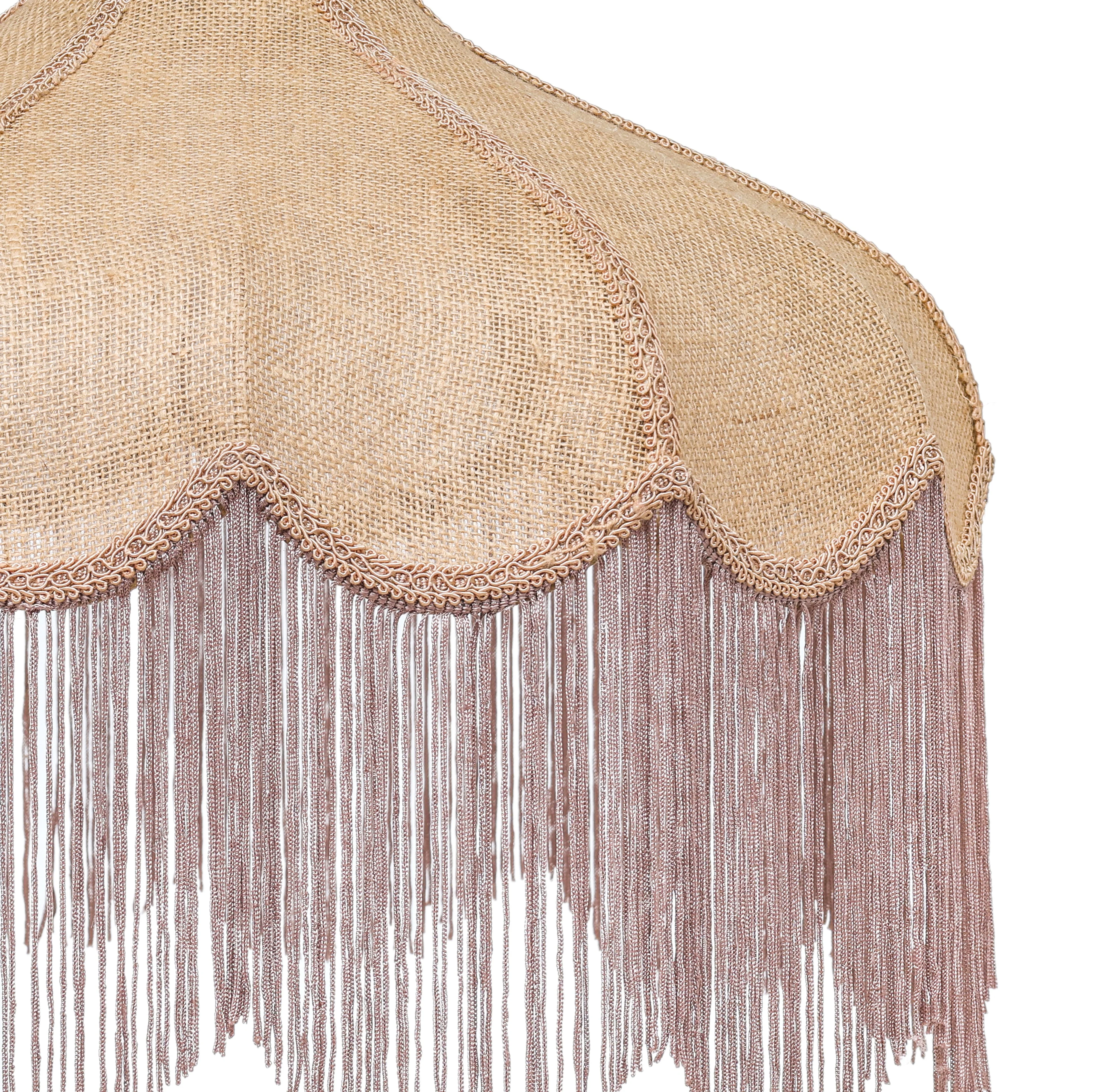 Buchanan Jute Fringed Scalloped Pendant Light - Image 4