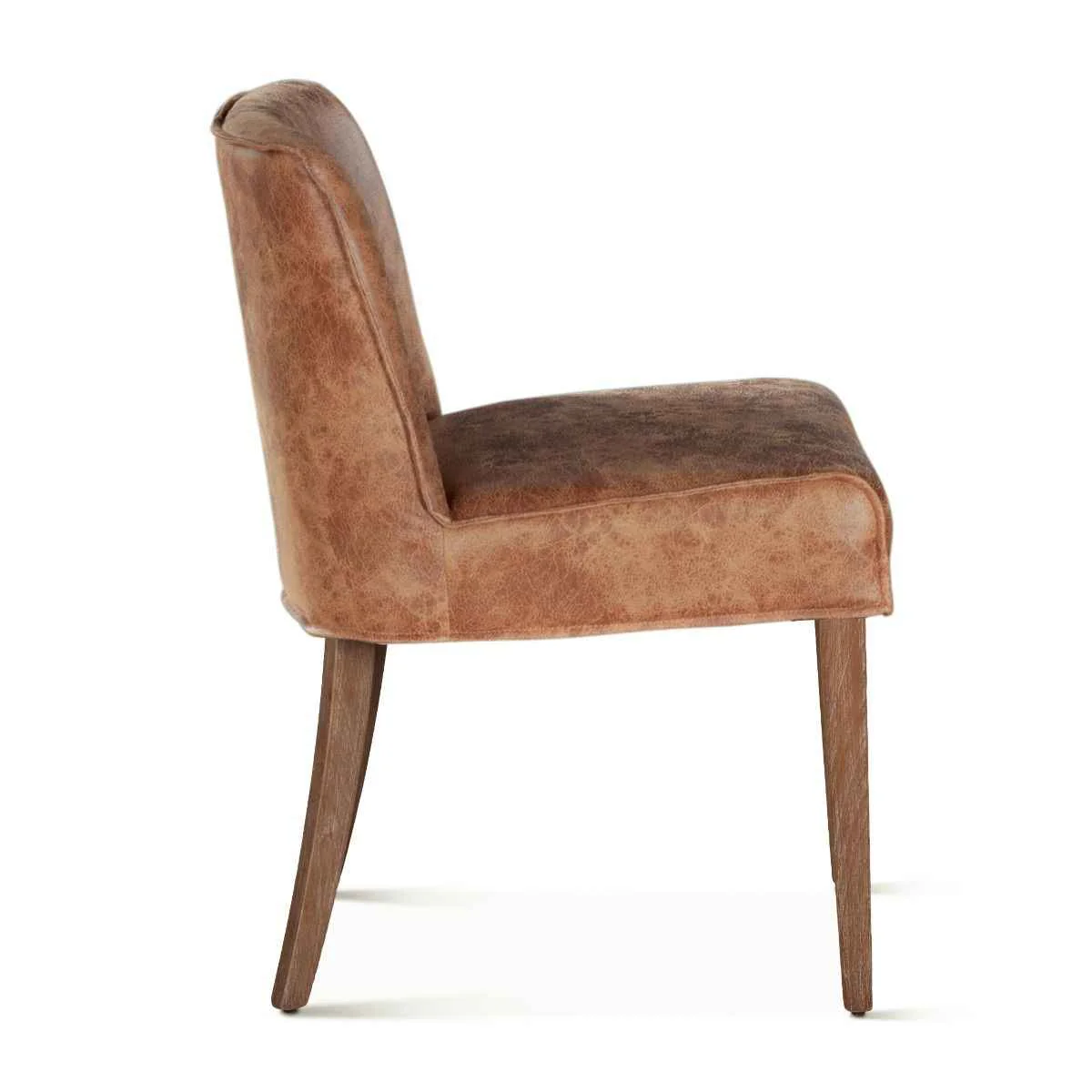 Buddy 20" Dining Chair in Tan Leather with Natural Legs - Image 3