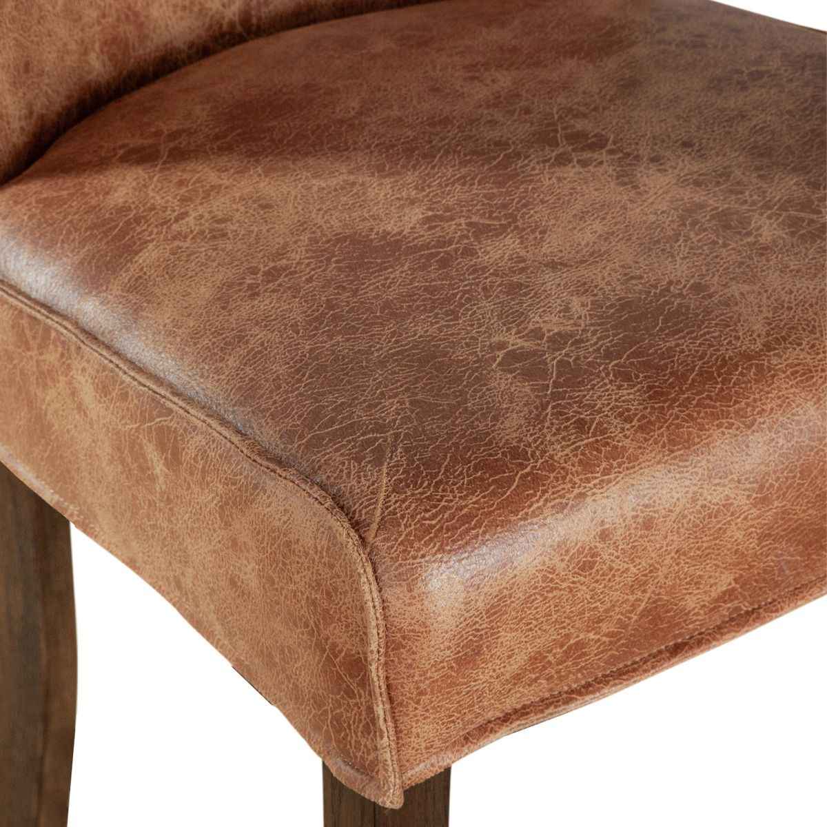 Buddy 20" Dining Chair in Tan Leather with Natural Legs - Image 5
