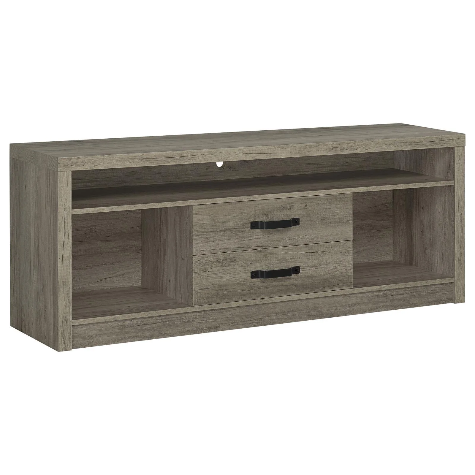 Burke Gray Driftwood 3-piece Entertainment Center - Image 3