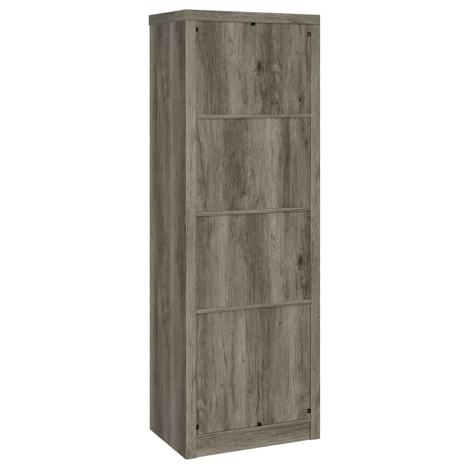 Burke Gray Driftwood 3-Shelf Media Tower With Storage Cabinet - Image 5