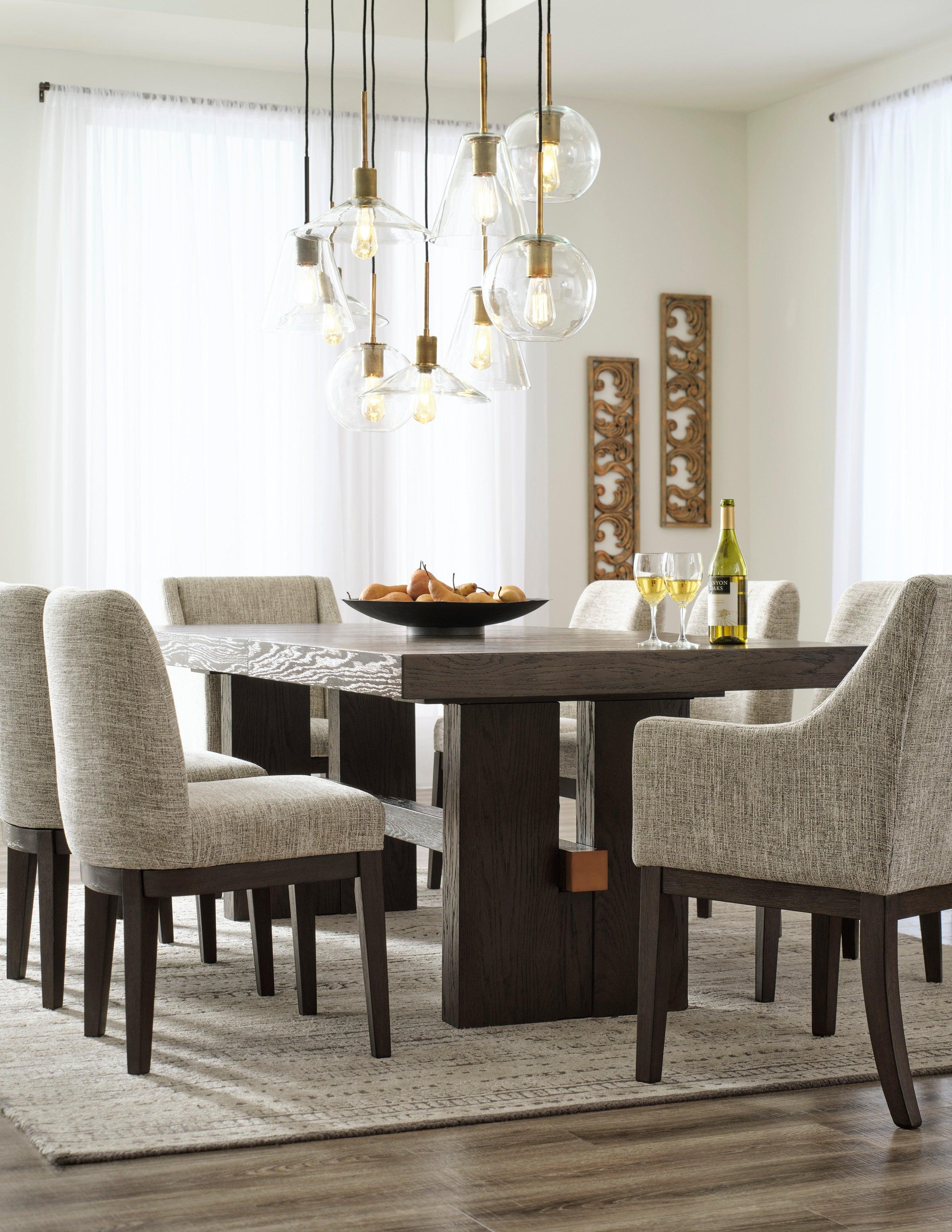 Burkhaus Dark Brown Extendable Dining Set - Image 11