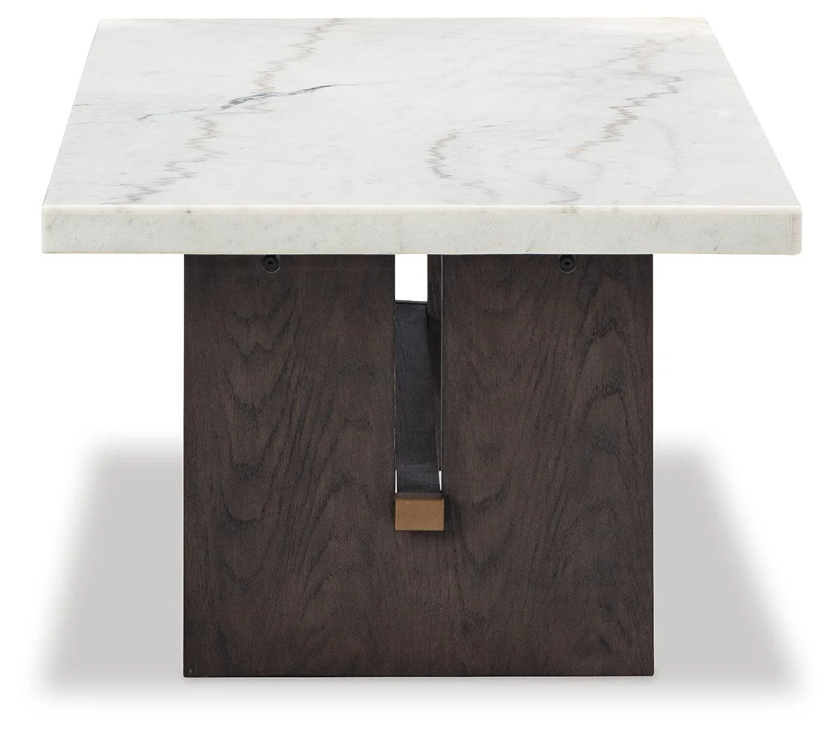 Burkhaus White/Dark Brown Coffee Table - Image 3