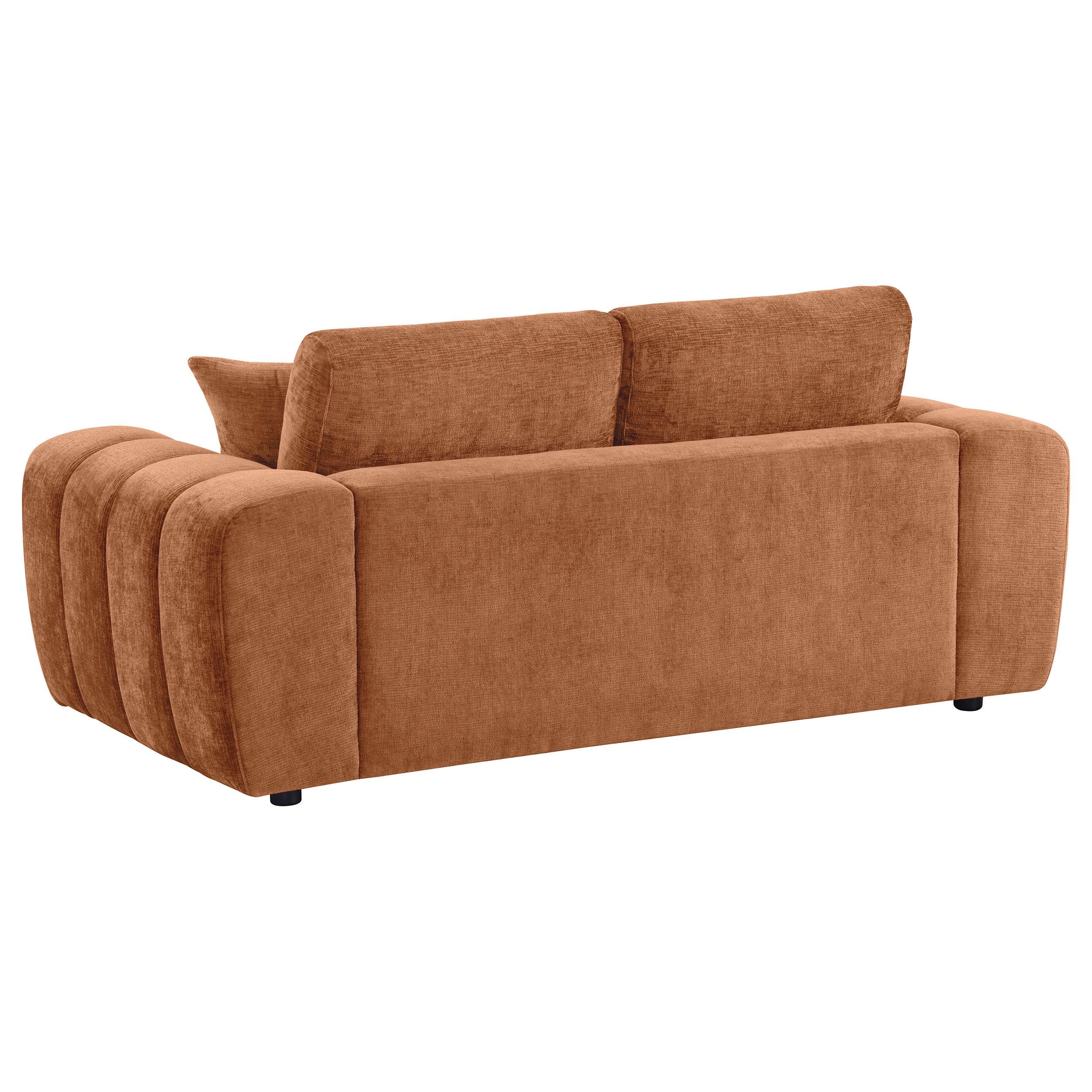 Burnett Burnt Orange 2-piece Chenille Upholstered Sofa Set - Image 6