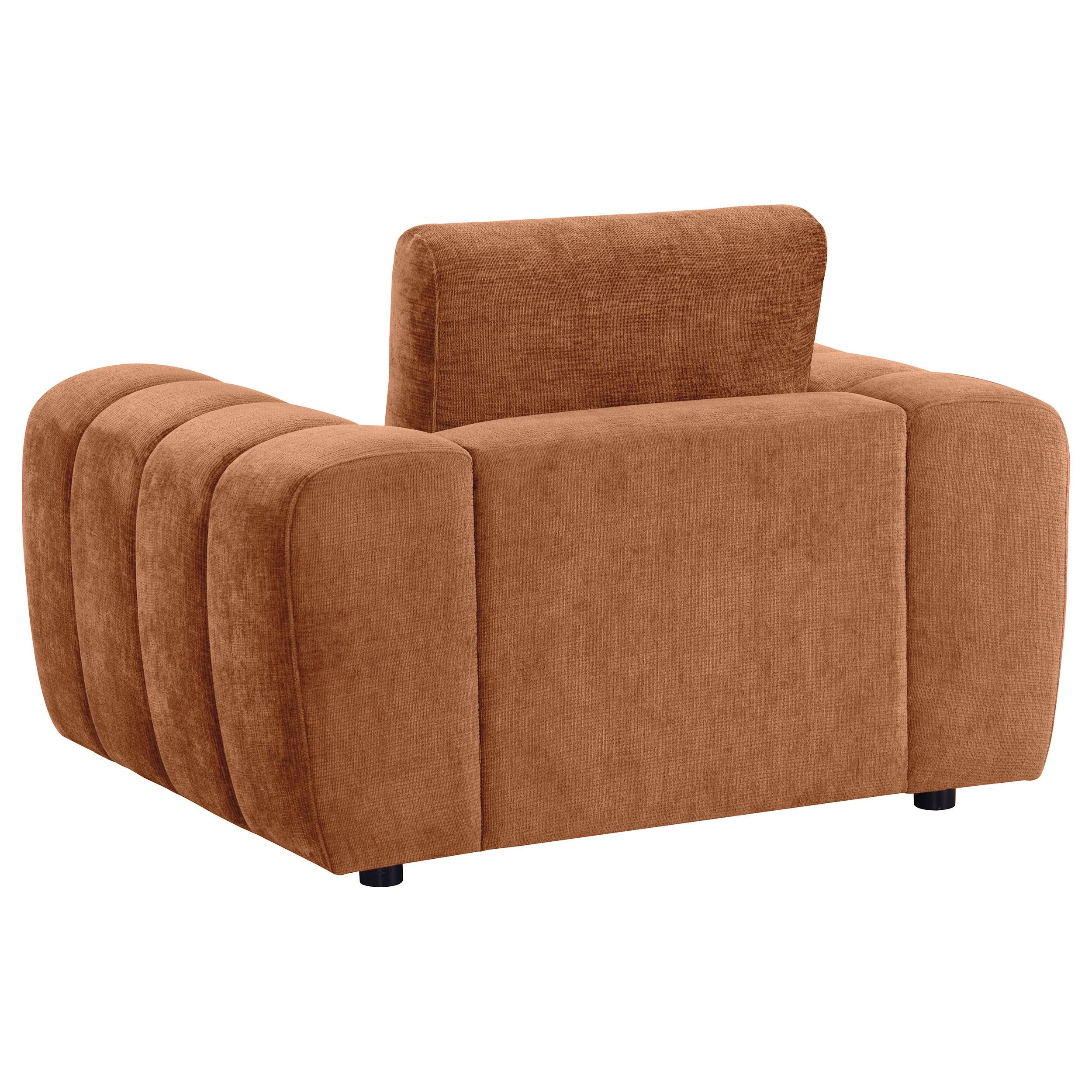 Burnett Chenille Upholstered Accent Chair Burnt Orange - Image 5