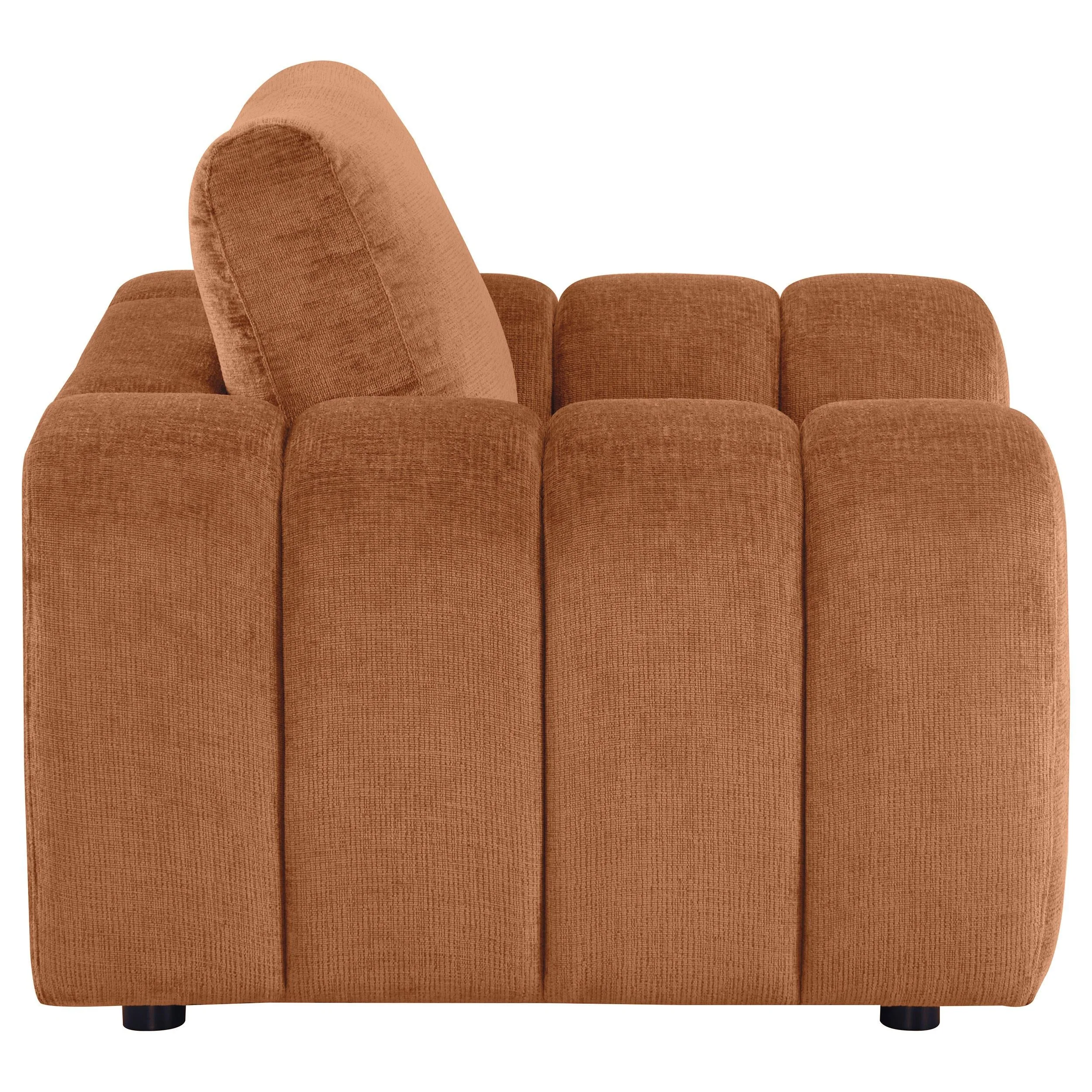 Burnett Chenille Upholstered Accent Chair Burnt Orange - Image 7