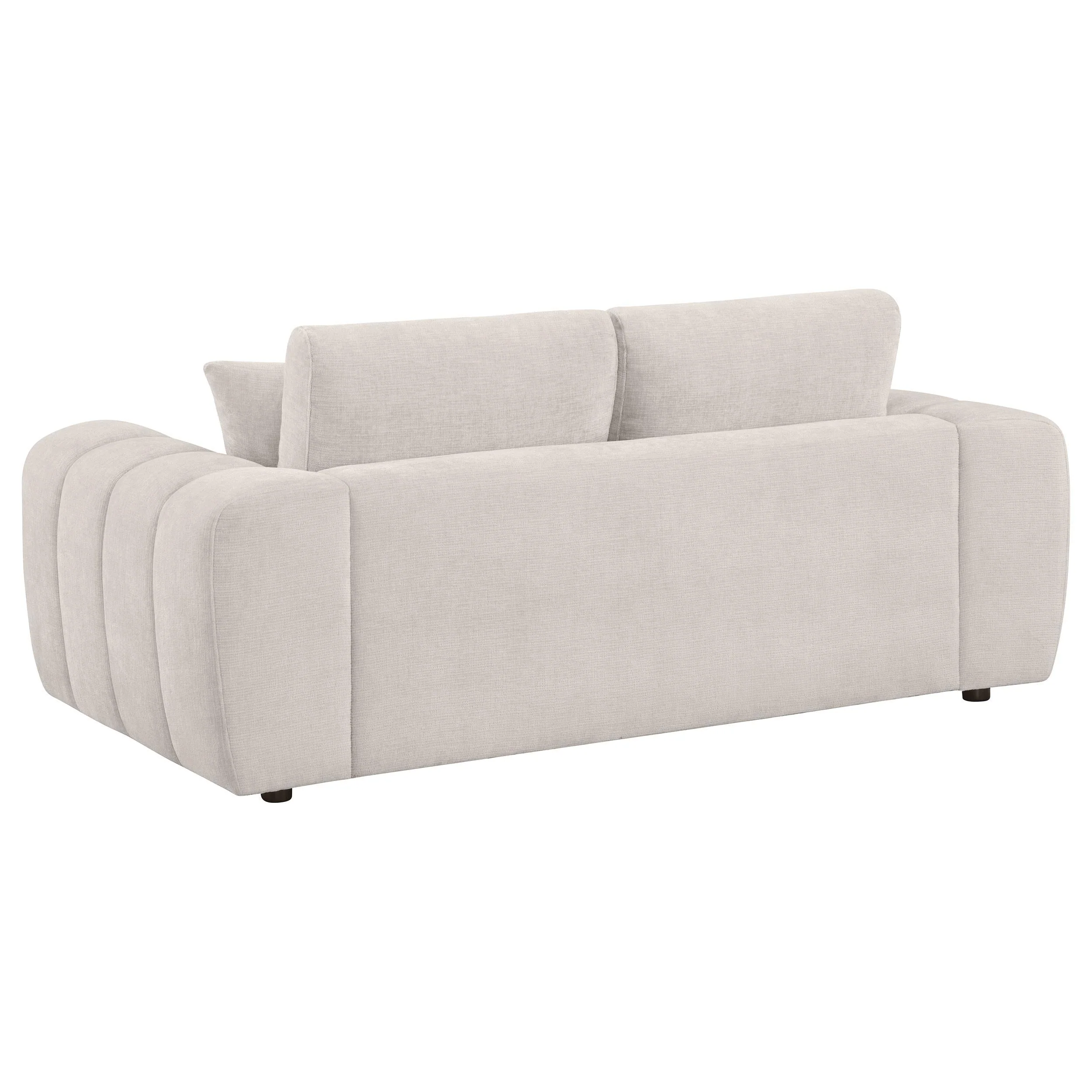 Burnett Ivory 3-piece Chenille Upholstered Sofa Set - Image 6