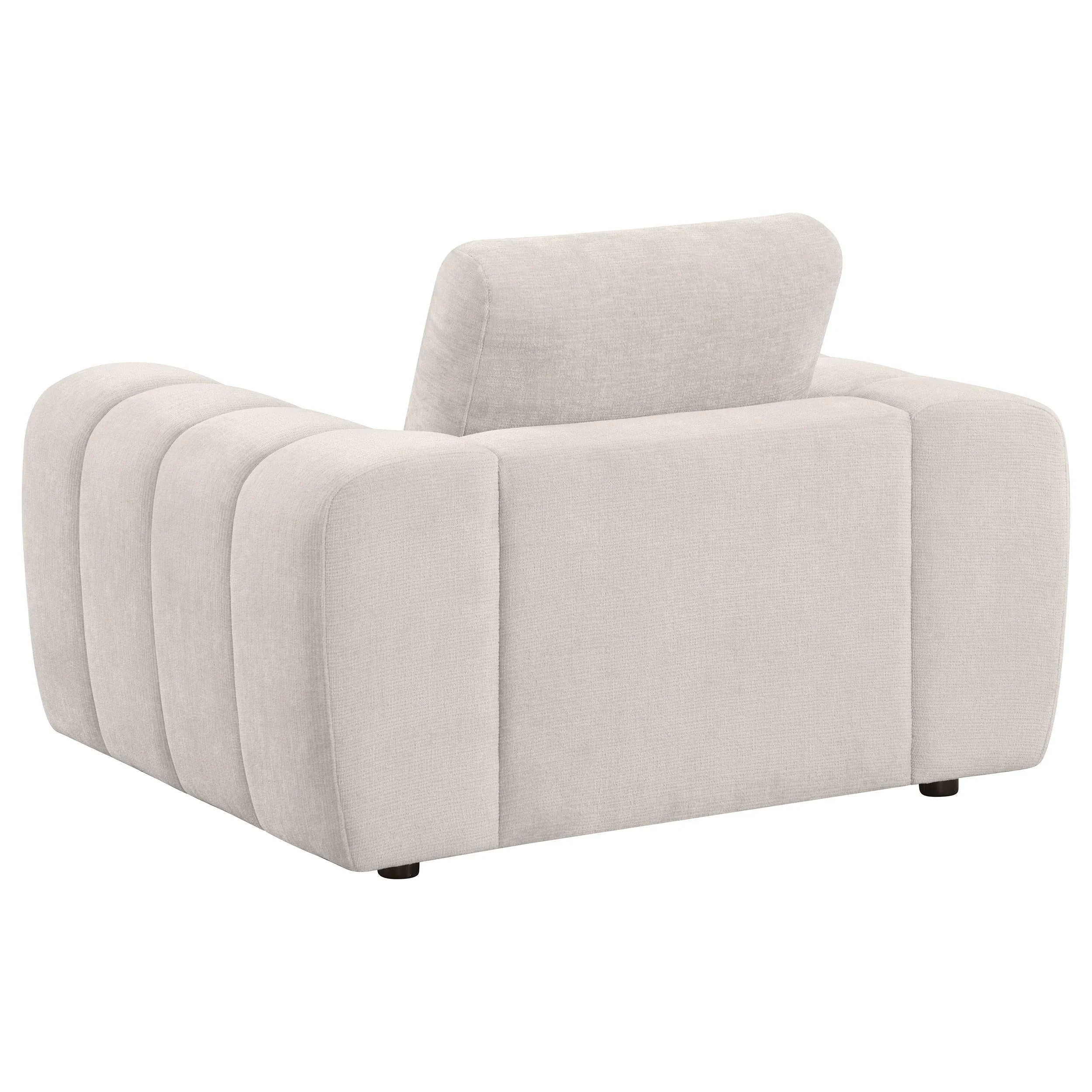 Burnett Ivory 3-piece Chenille Upholstered Sofa Set - Image 8