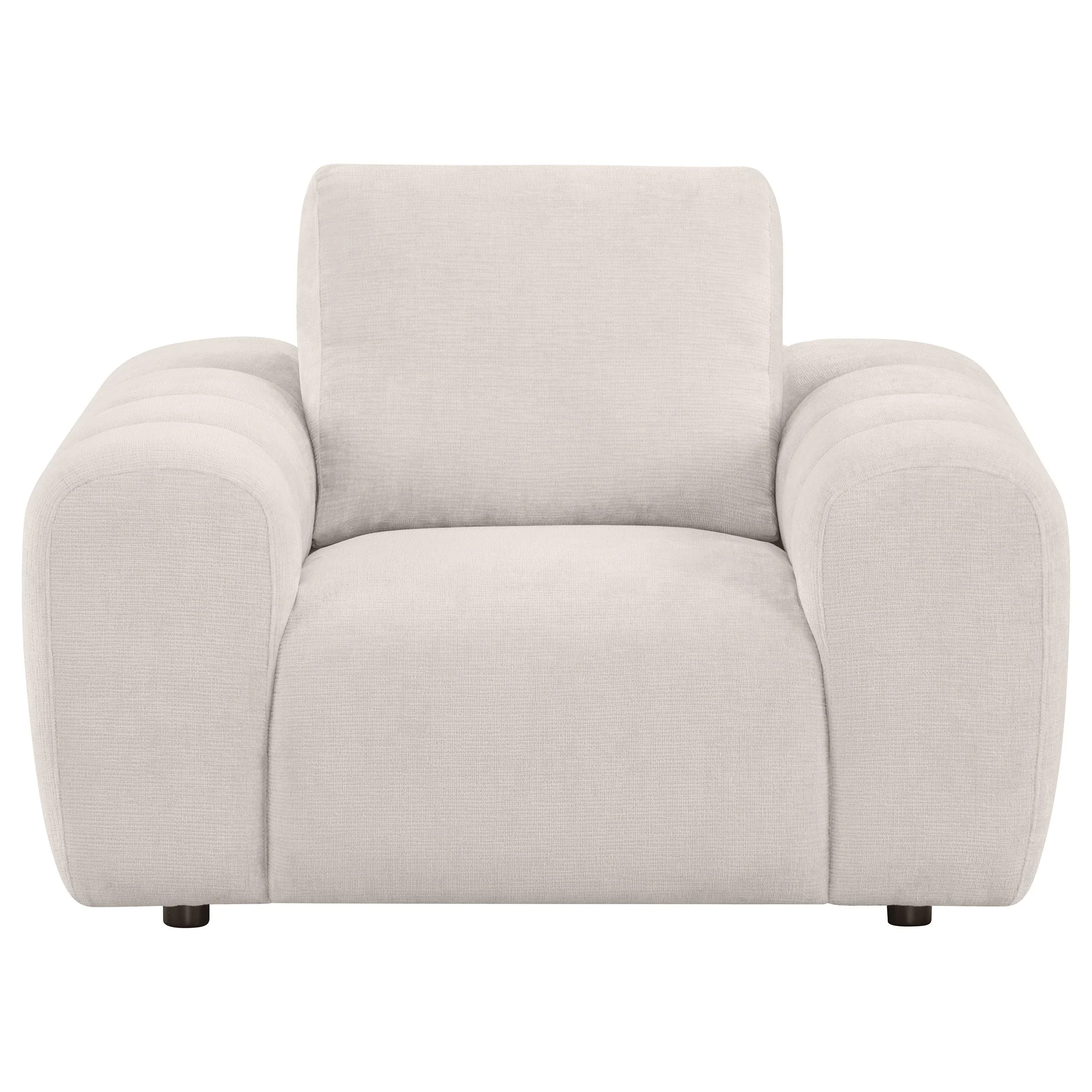 Burnett Ivory Chenille Upholstered Accent Chair - Image 2