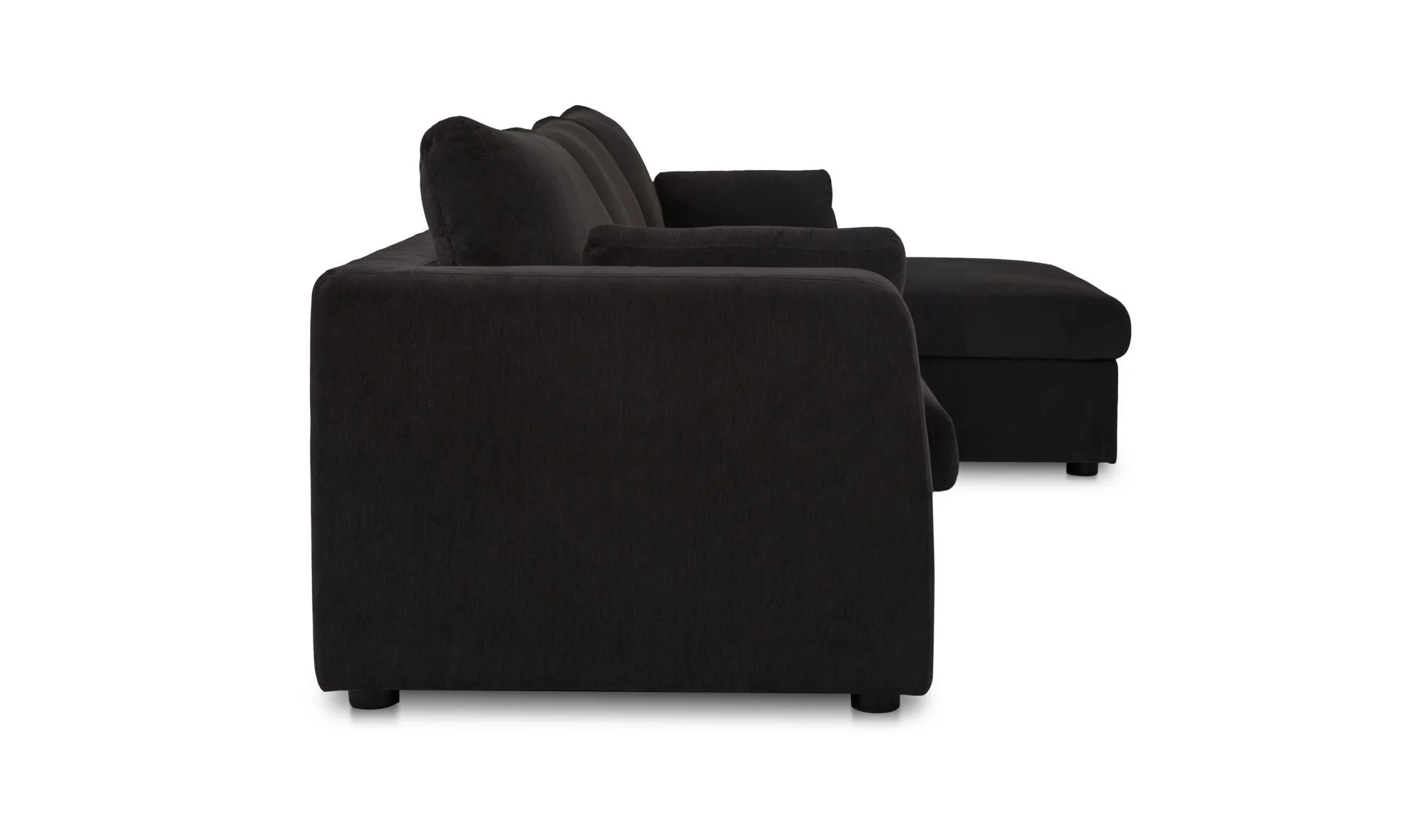Burrow Sleeper Sectional With Storage Chaise Black - Image 4