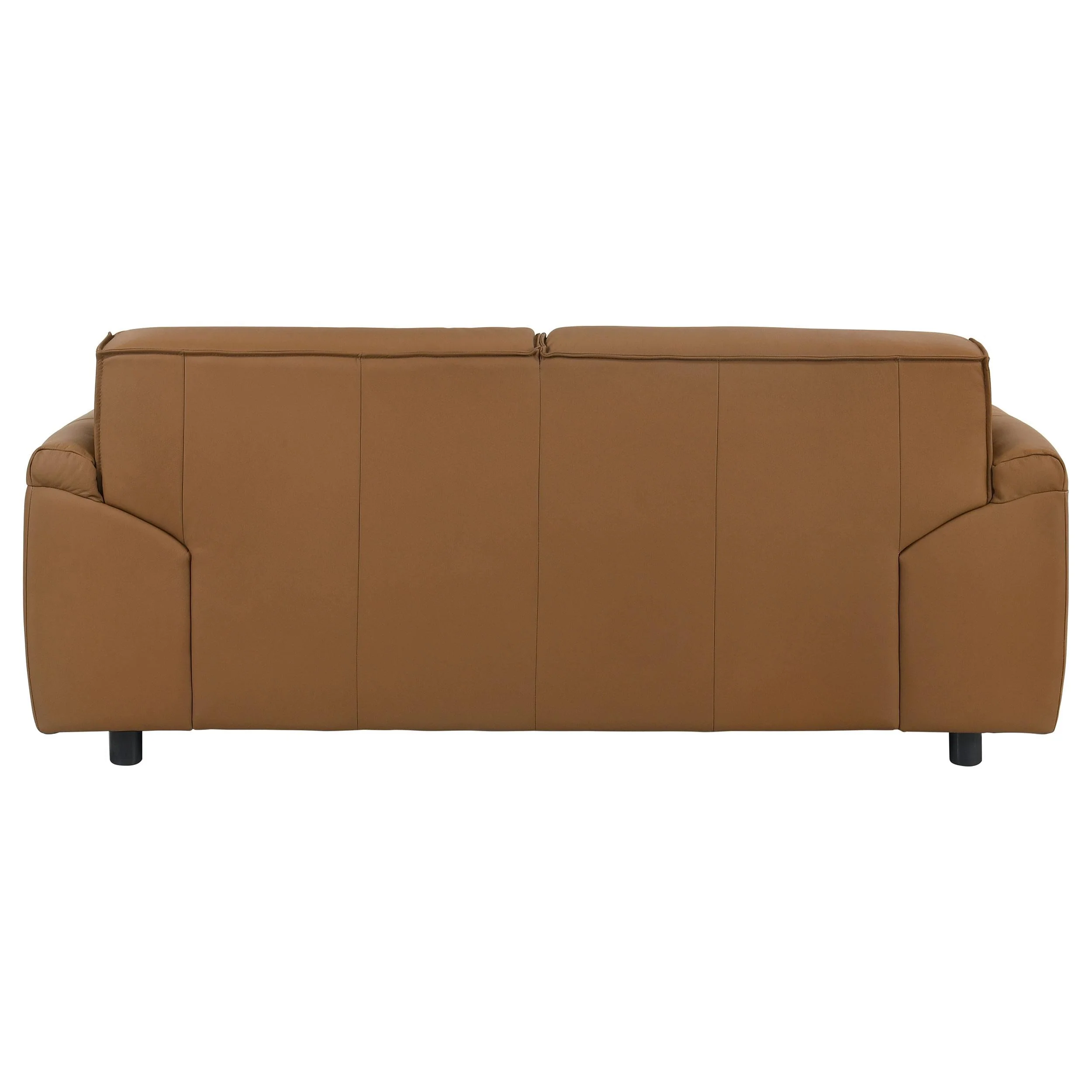 Buxton Orange Top Grain Leather Upholstered Loveseat - Image 6