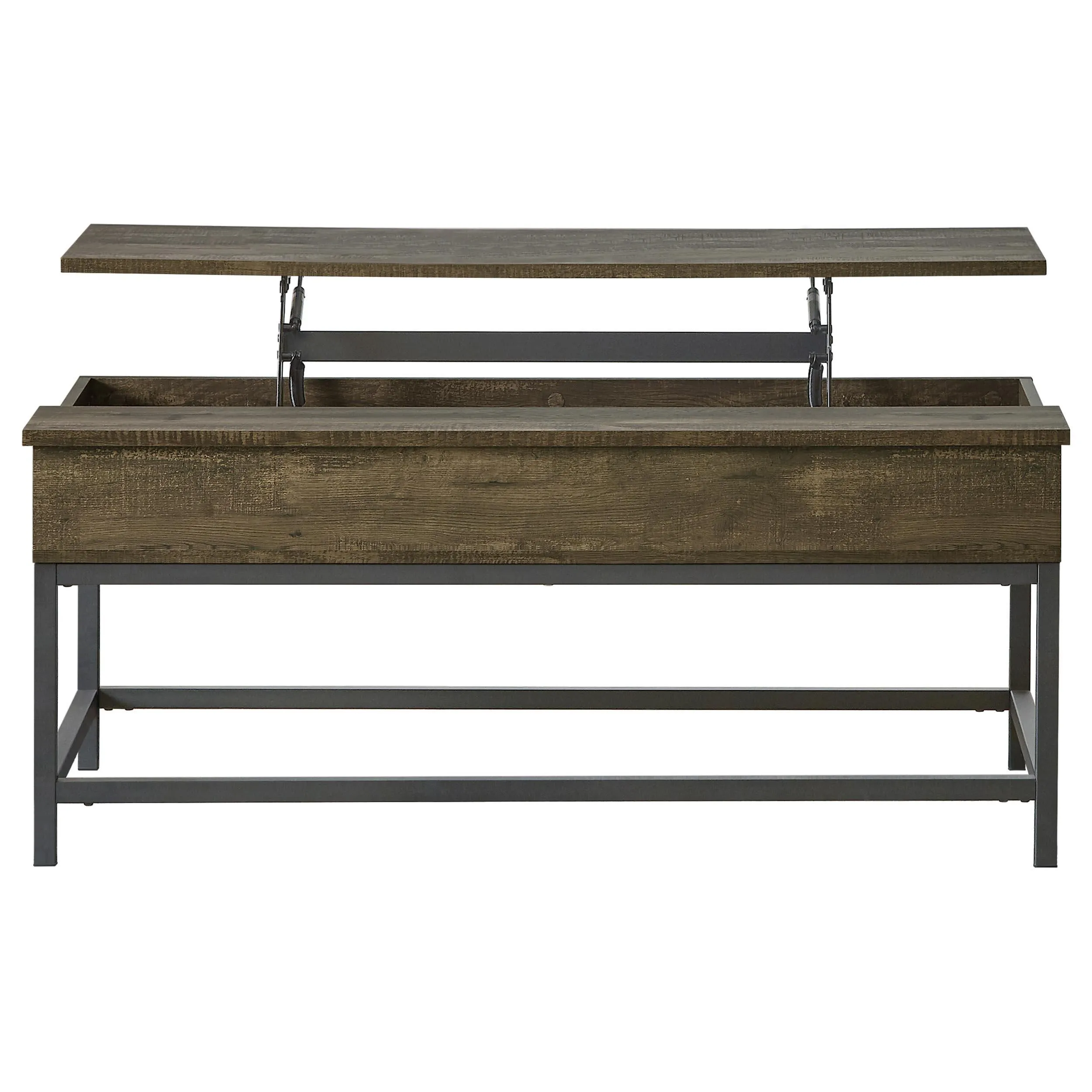 Byers Brown Oak 2-Piece Lift Top Coffee and End Table Set - Image 4
