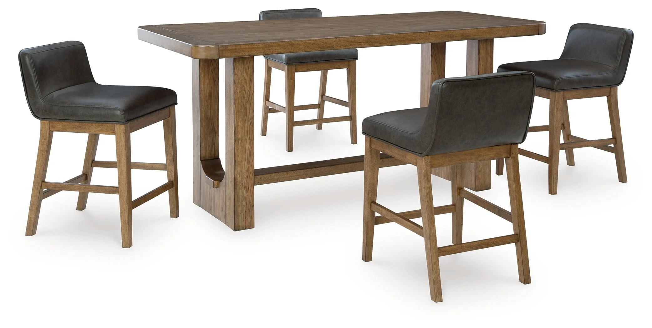 Cabalynn Light Brown Counter Height Dining Table and 4 Barstools - Image 2