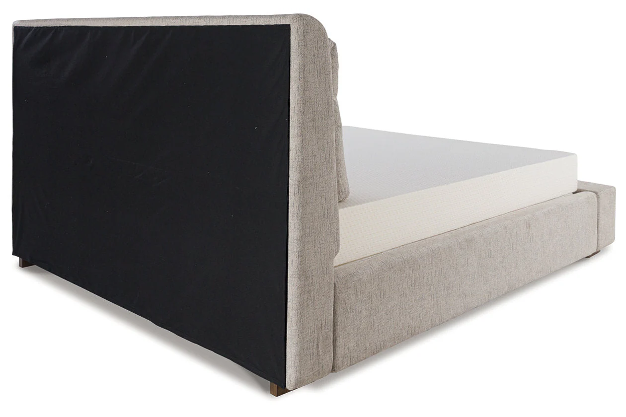 Cabalynn Light Brown California King Upholstered Platform Bed - Image 8