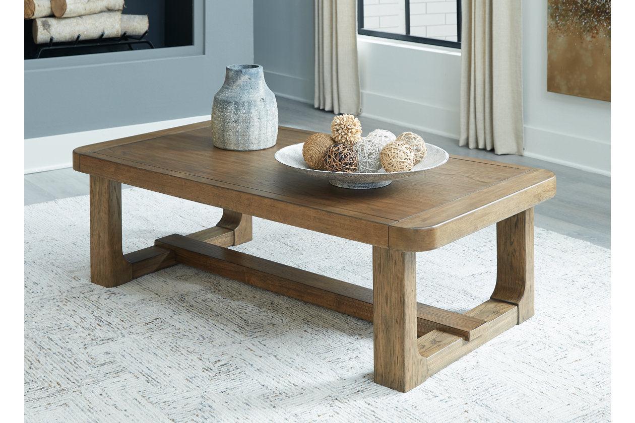 Cabalynn Light Brown Coffee Table and 2 End Tables - Image 16