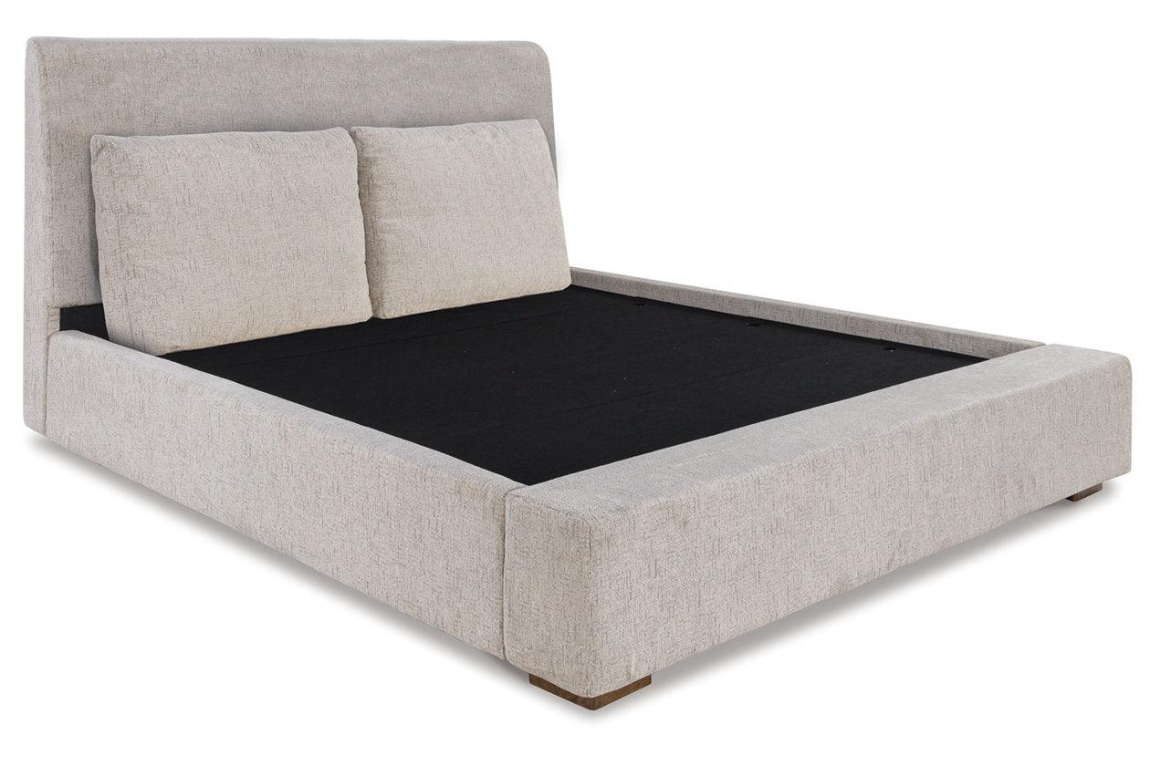 Cabalynn Light Brown King Upholstered Bed - Image 2