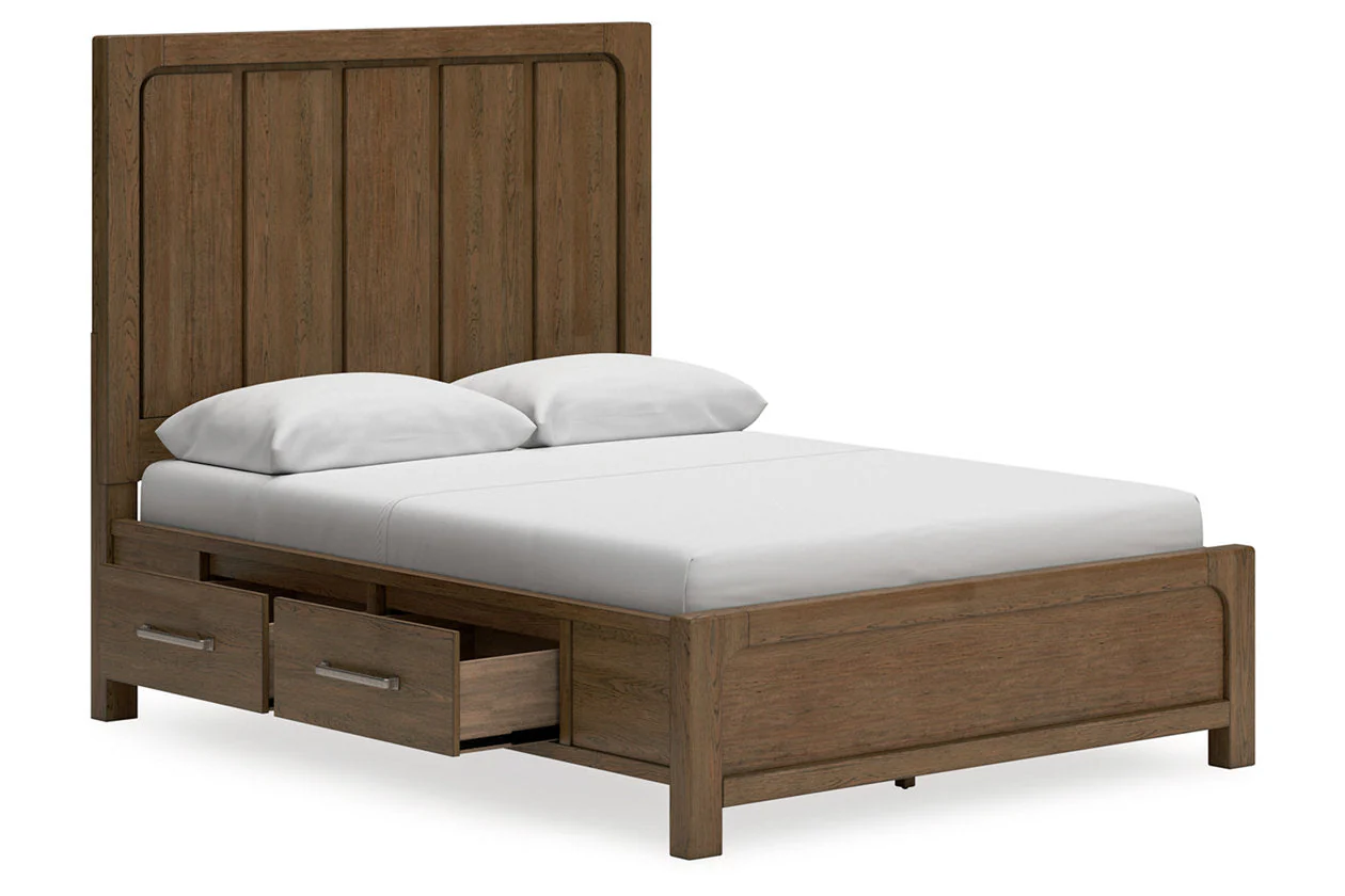 Cabalynn Light Brown Queen Storage Platform Bed - Image 4