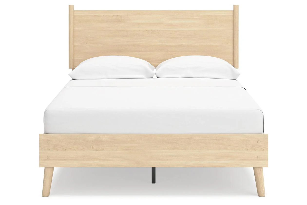 Cabinella Tan Full Platform Panel Bed - Image 5