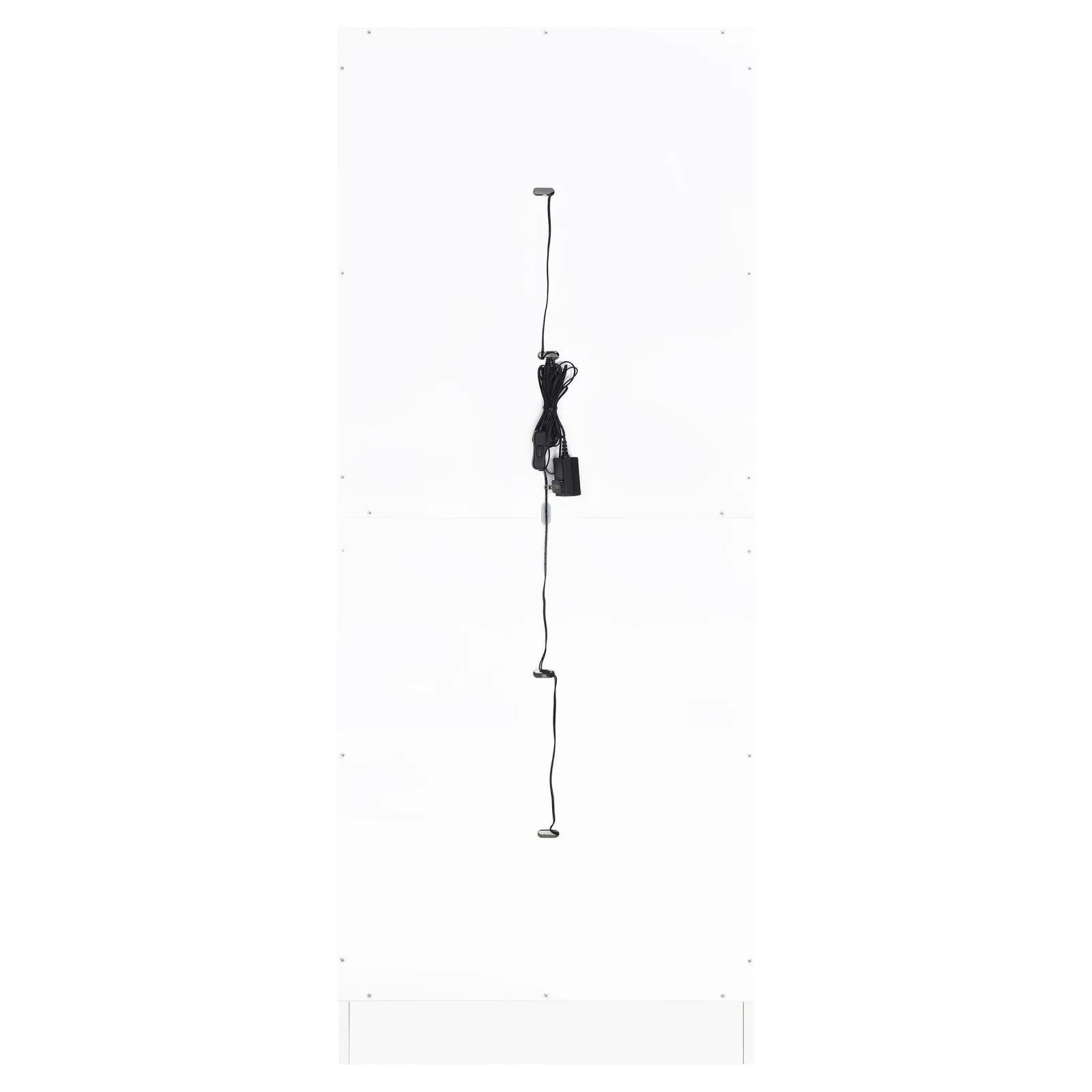 Cabra Display Case Curio Cabinet with Glass Shelves and LED Lighting White High Gloss - Image 9
