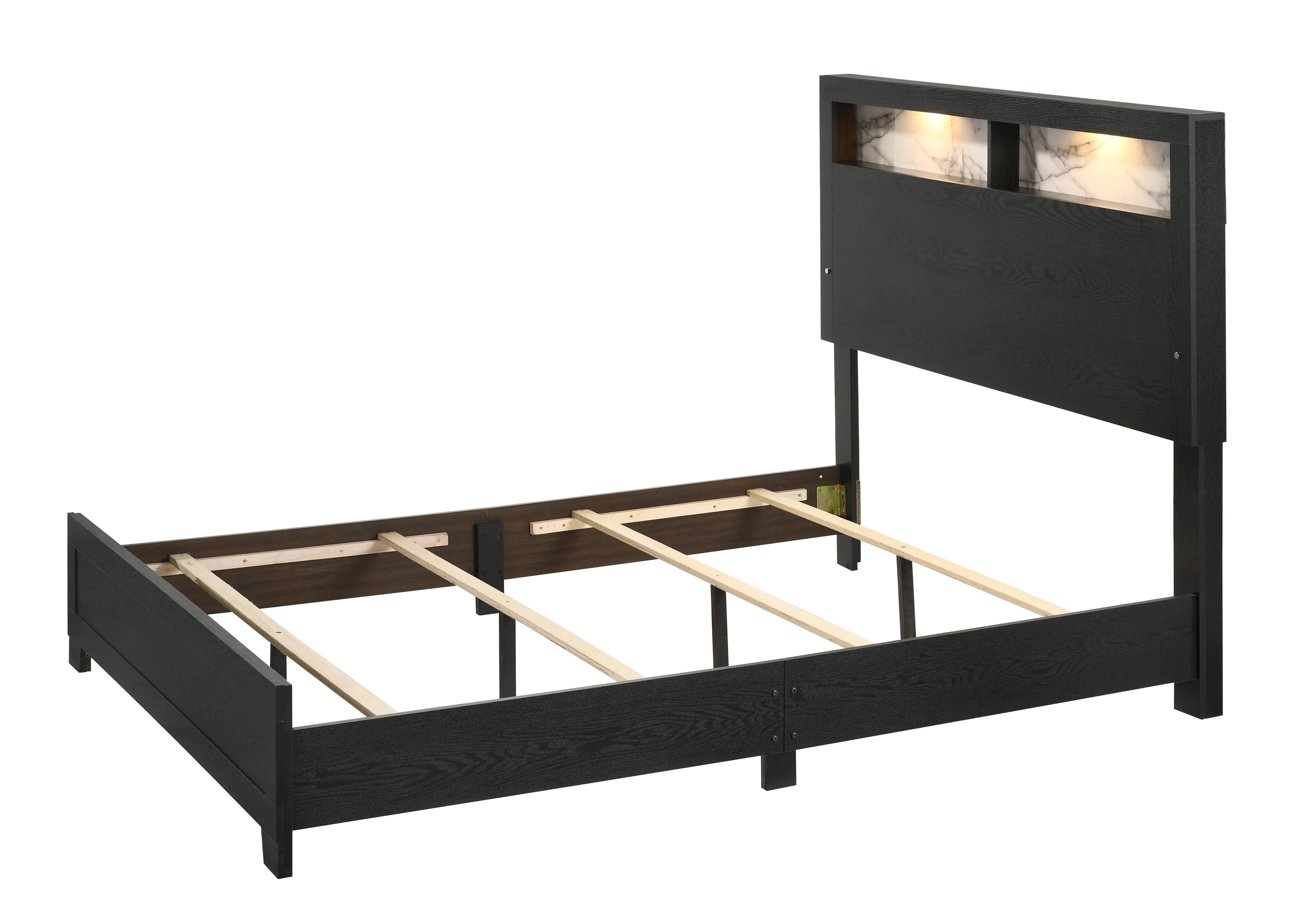 Cadence Black King LED Panel Bed - Image 2