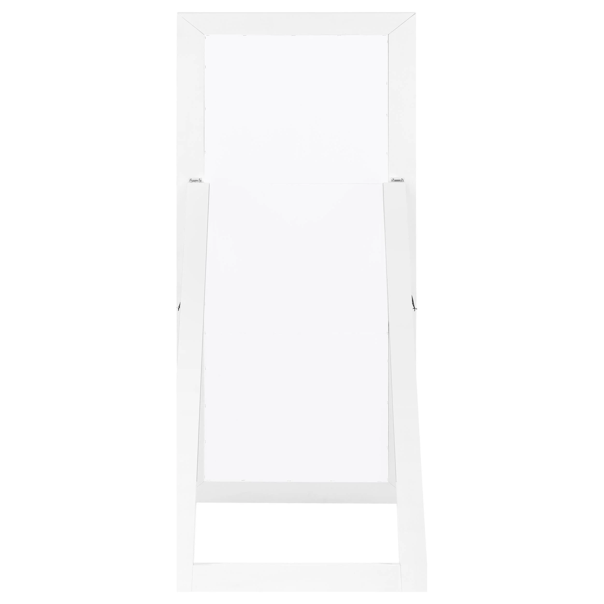 Cadence White Tempered Glass High Gloss Full Length Standing Mirror - Image 4