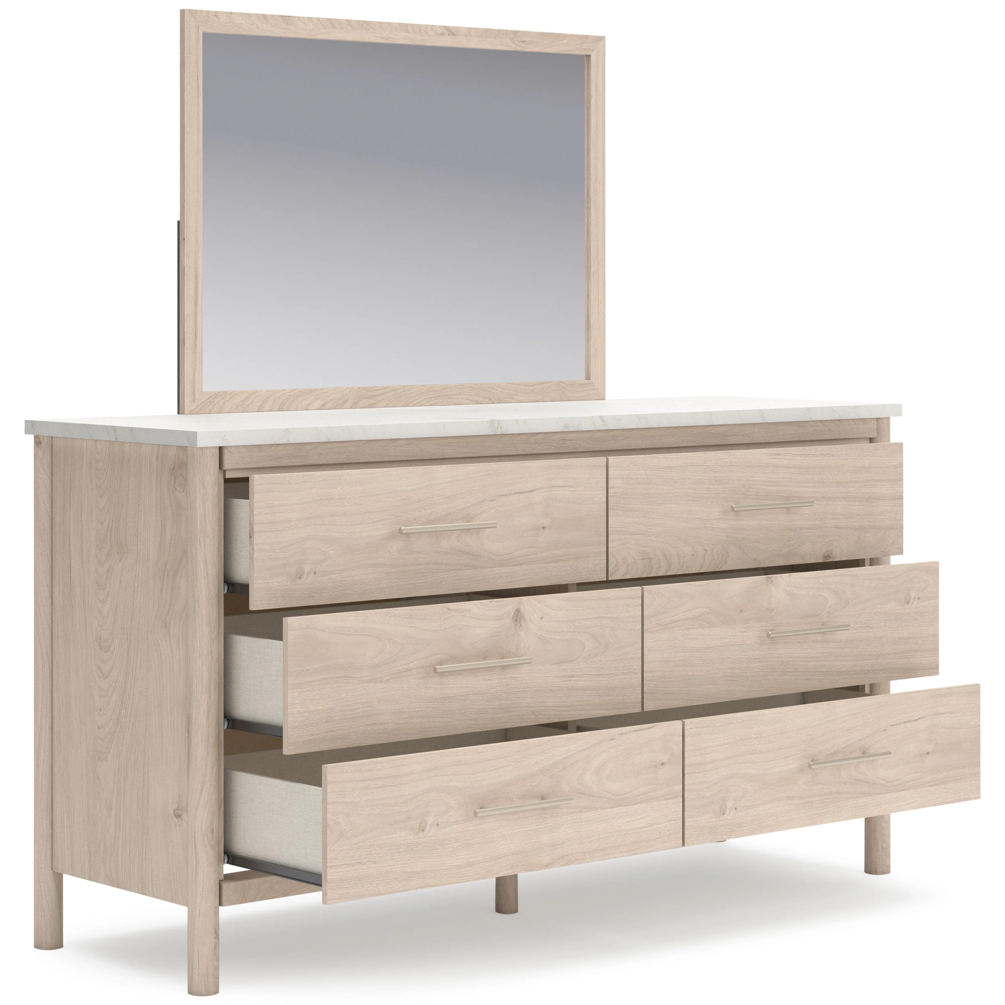 Cadmori Tan/Beige Upholstered Platform Bedroom Set - Image 13