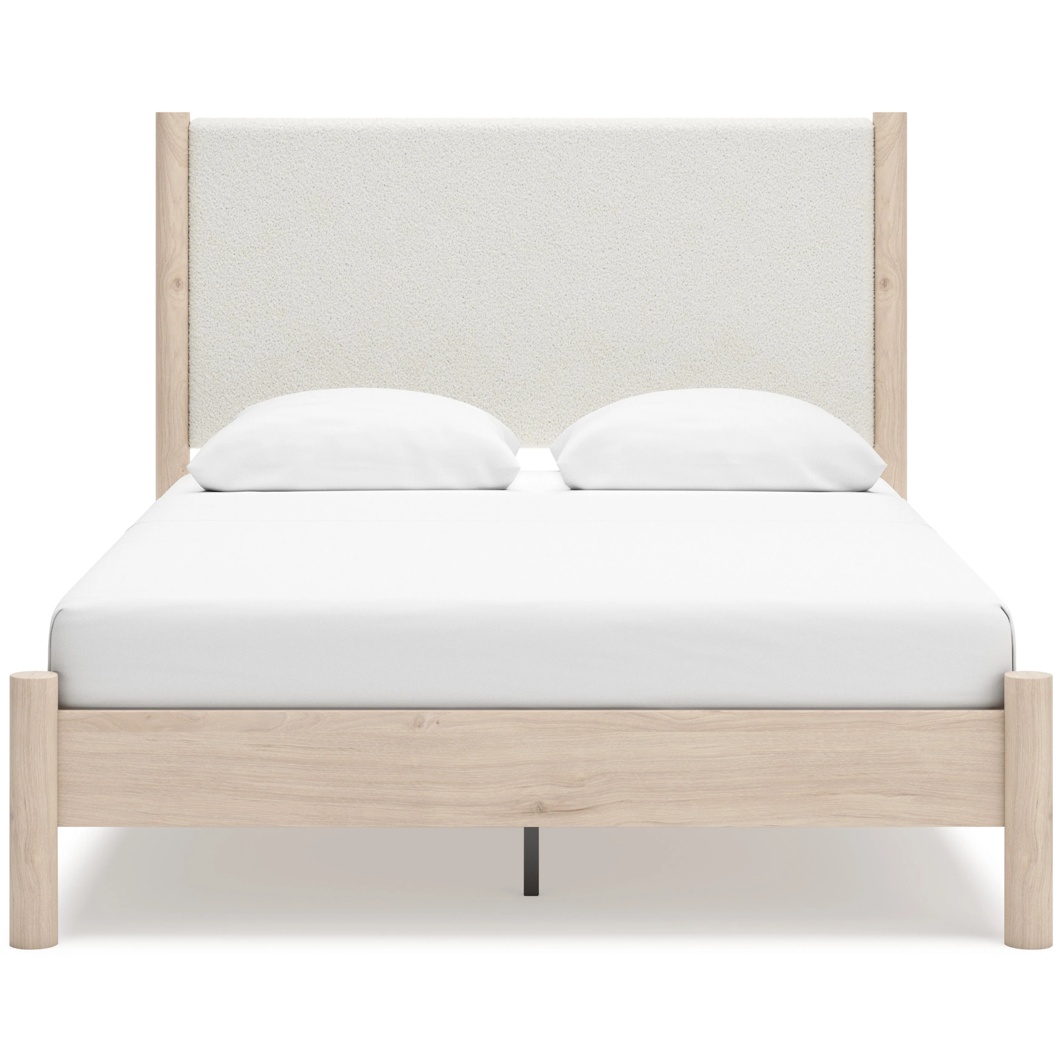 Cadmori Tan/Beige Upholstered Platform Bedroom Set - Image 4