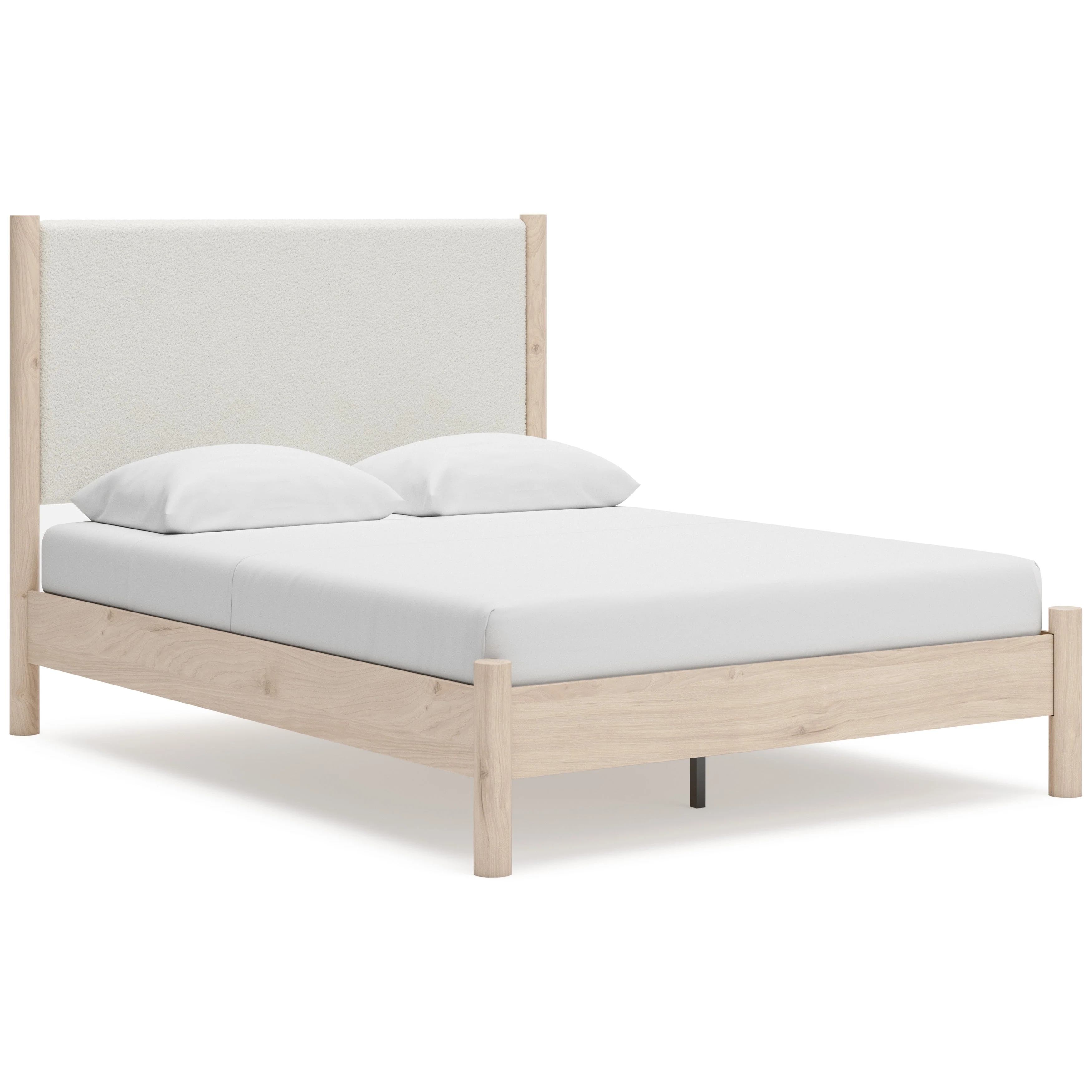 Cadmori Tan/Beige Upholstered Platform Bedroom Set - Image 5